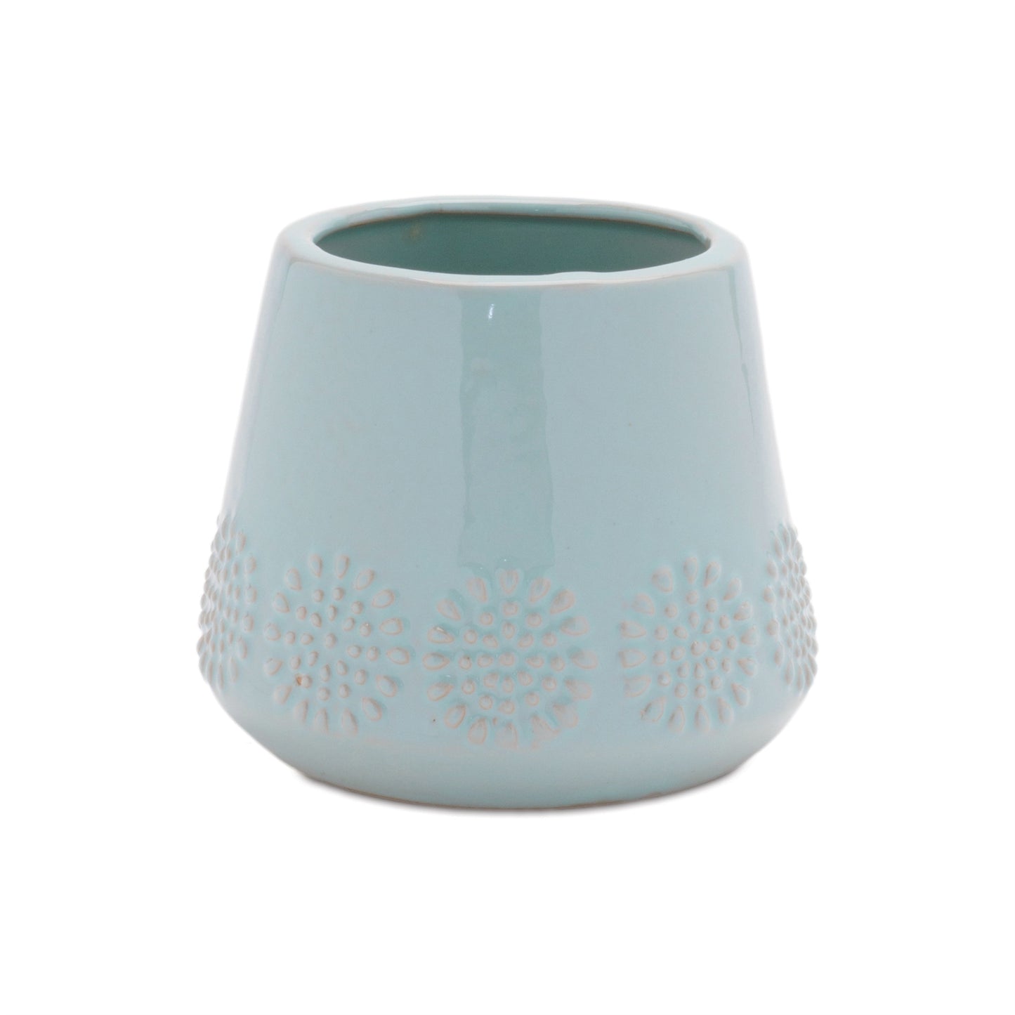 Ceramic Starburst Pattern Planter (Set of 2)