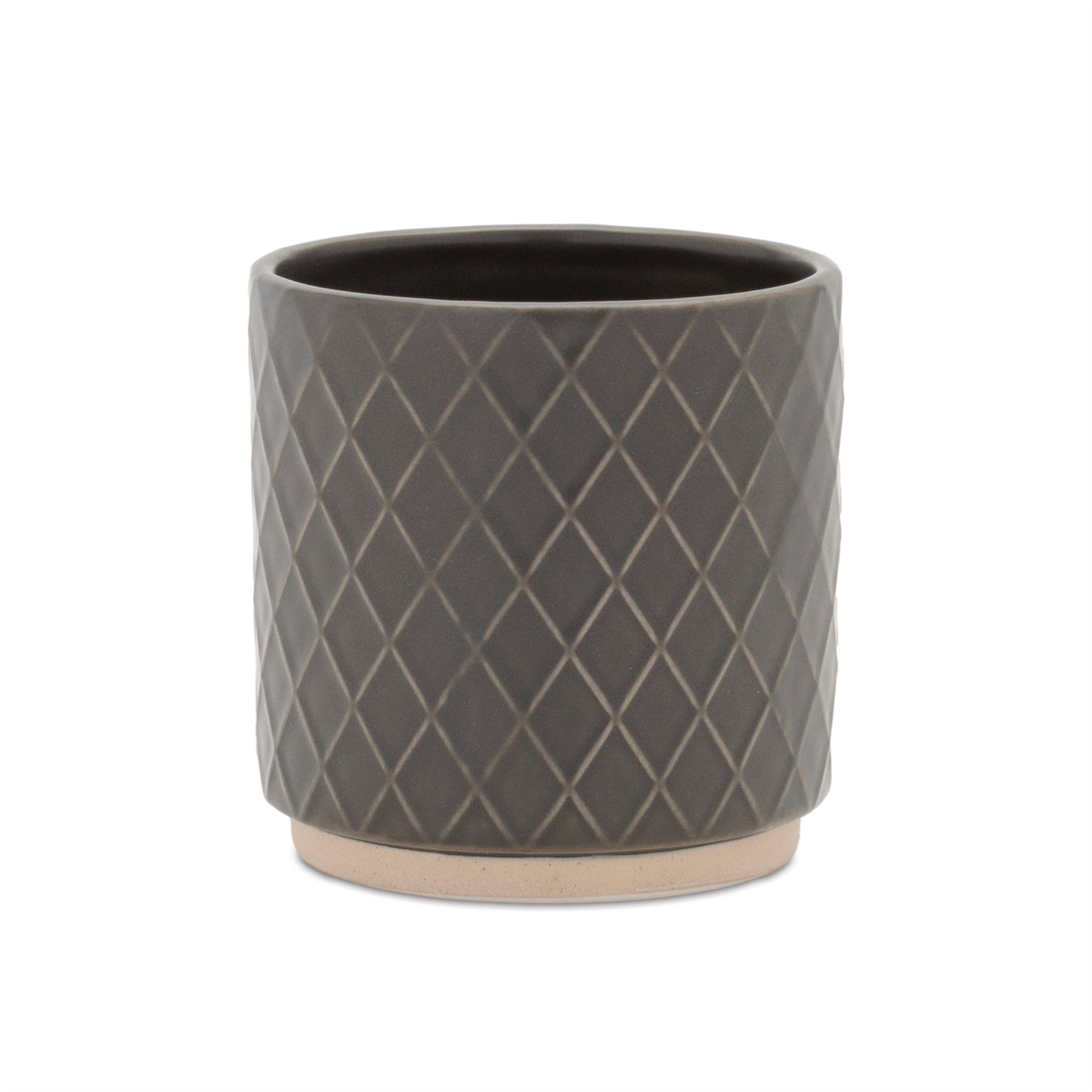 Ceramic Diamond Pattern Planter (Set of 2)