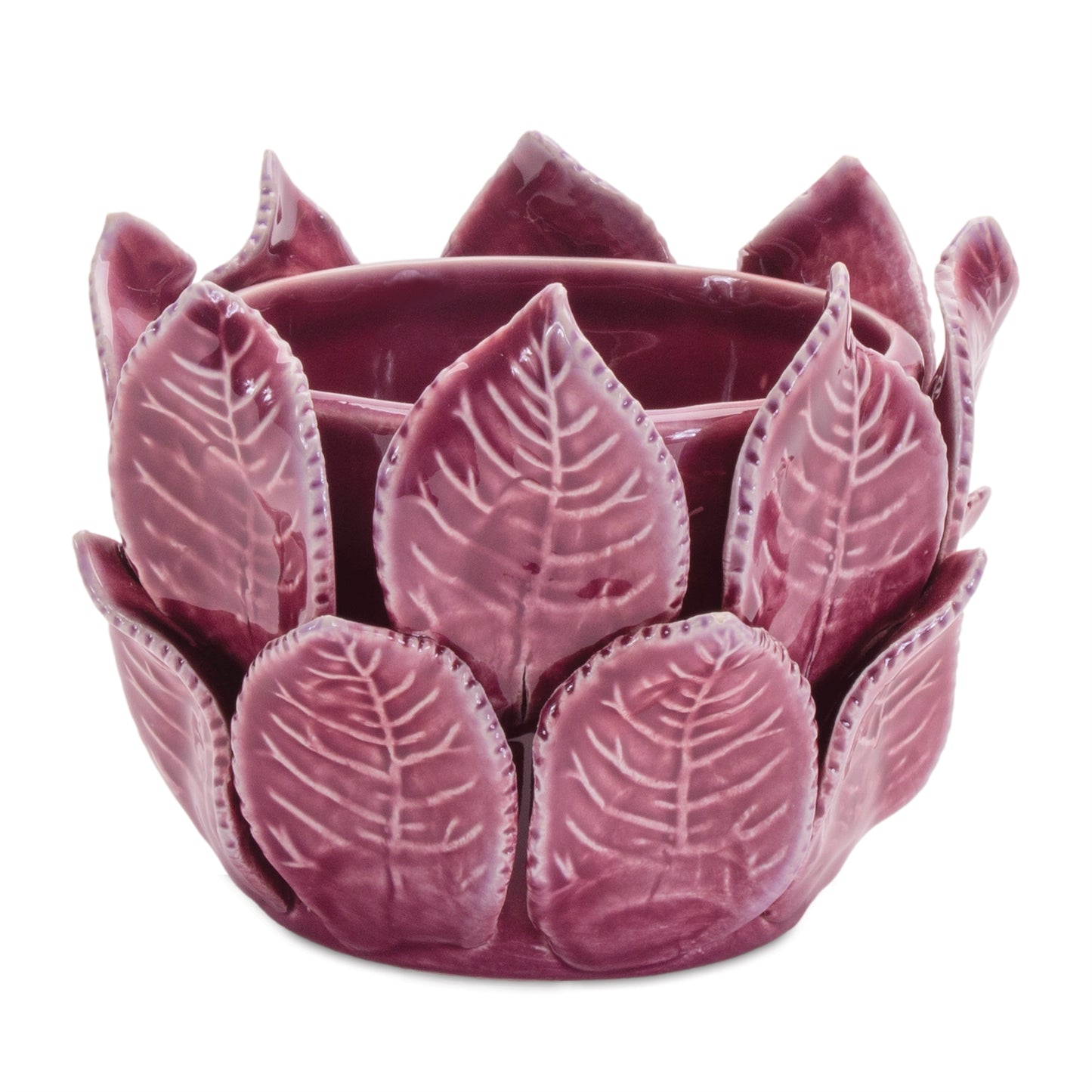 Storeware Bud Vase with Leaves Accent (Set of 2)