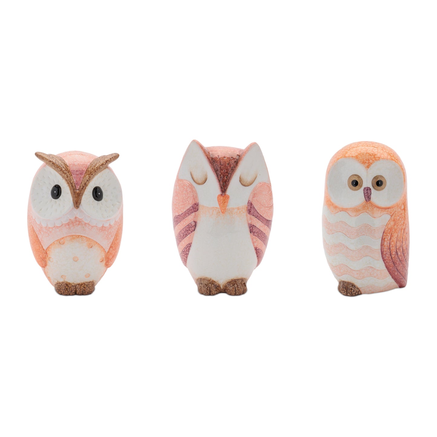 Terra Cotta Owl Decor (Set of 3)