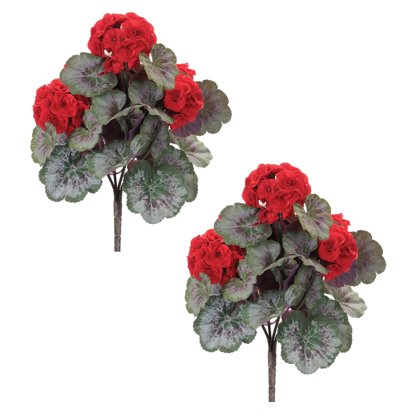 Geranium Floral Bush (Set of 2)