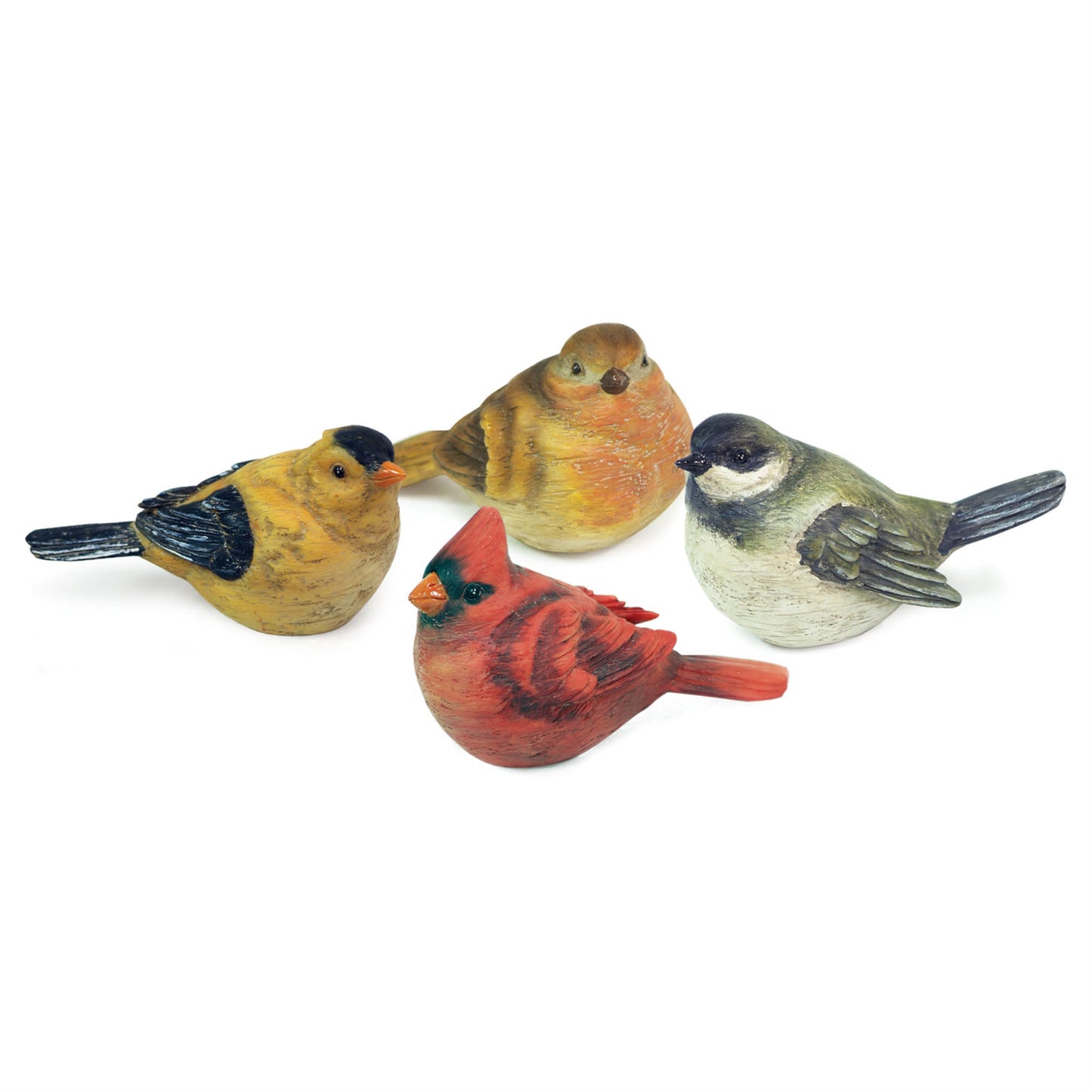 Realistic Painted Tabletop Bird Figurine (Set of 12)
