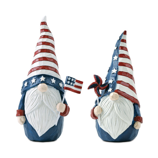 Americana Gnome Figurine (Set of 2)