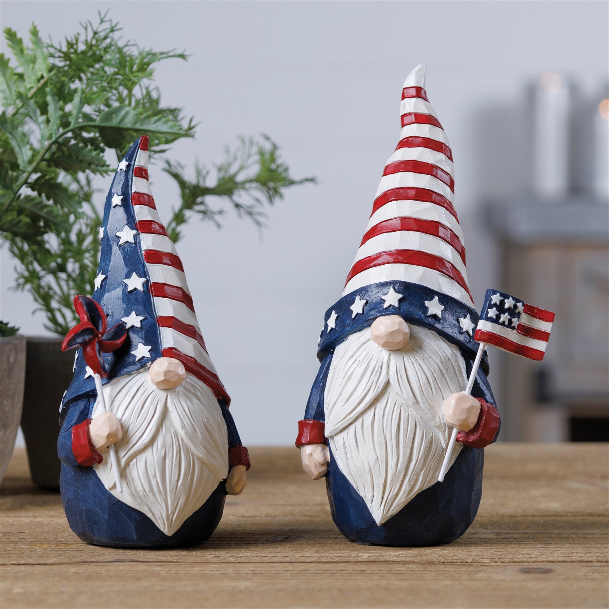 Americana Gnome Figurine (Set of 2)