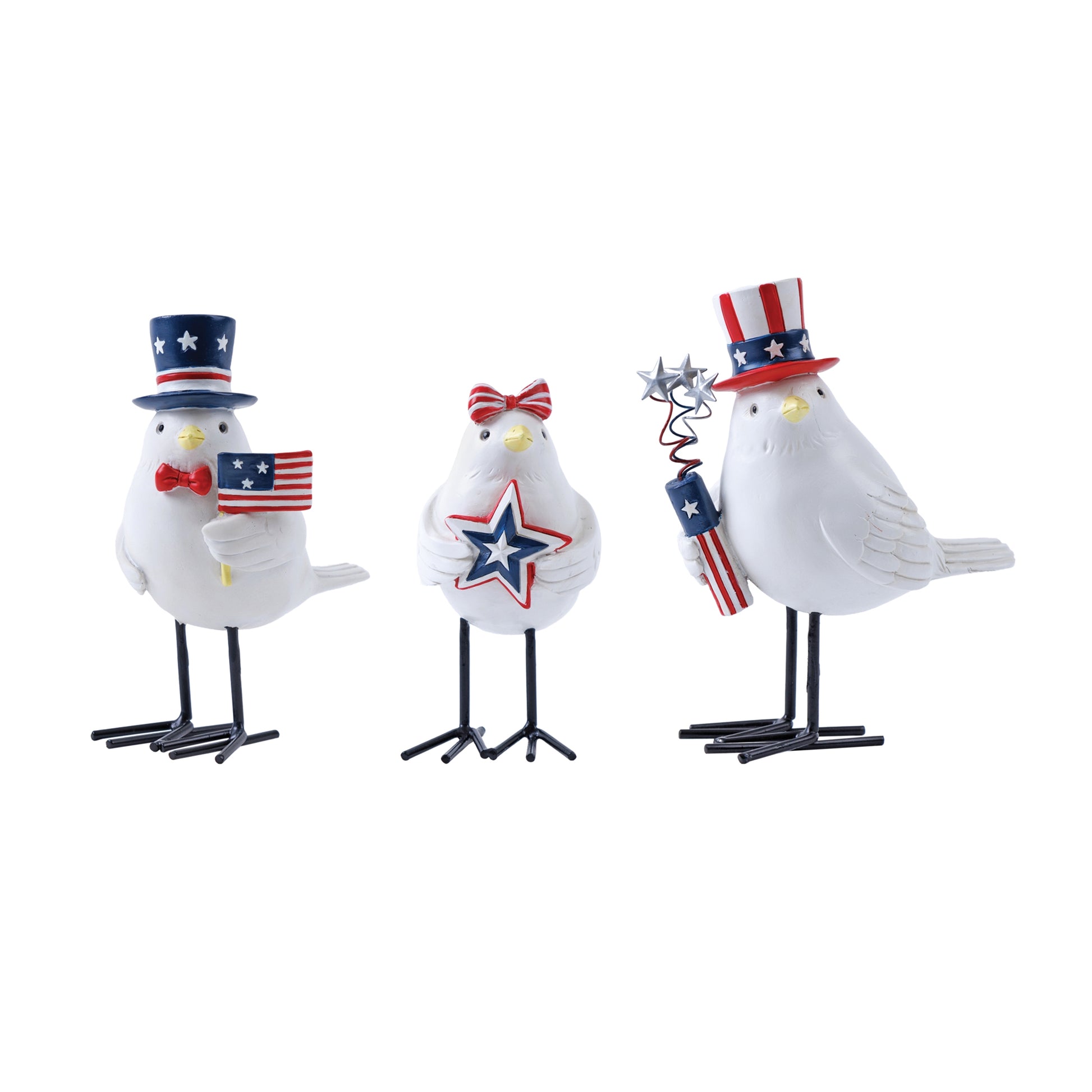 Americana Bird Figurine (Set of 3)