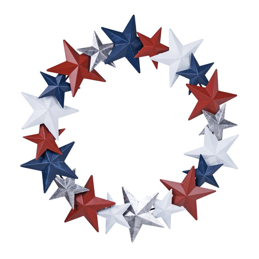 Americana Metal Star Wreath 18"D