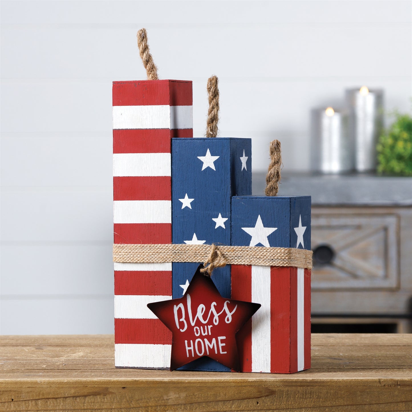 Americana Firecracker Block Bundle 14"H