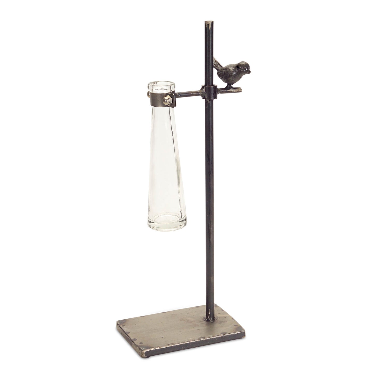 Hanging Bud Vase with Metal Stand (Set of 2)