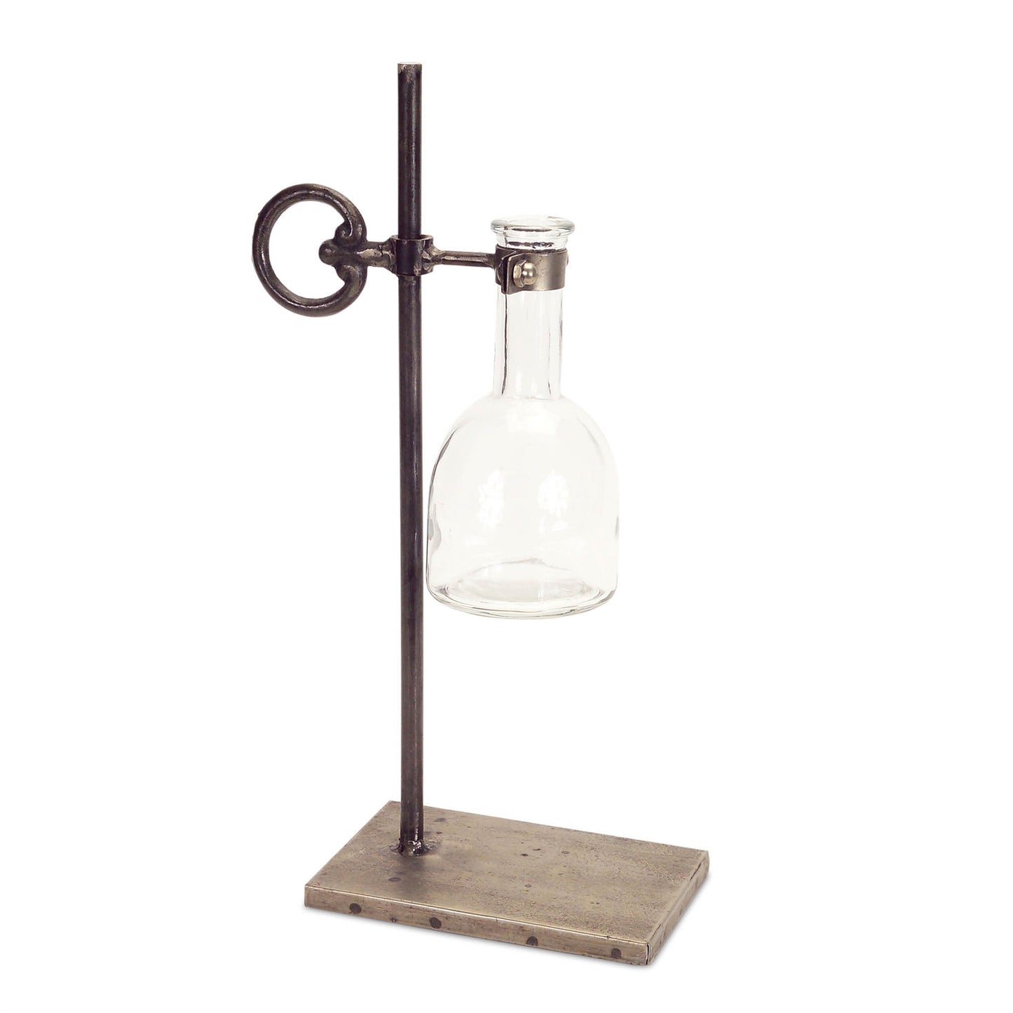 Hanging Bud Vase with Metal Stand (Set of 2)