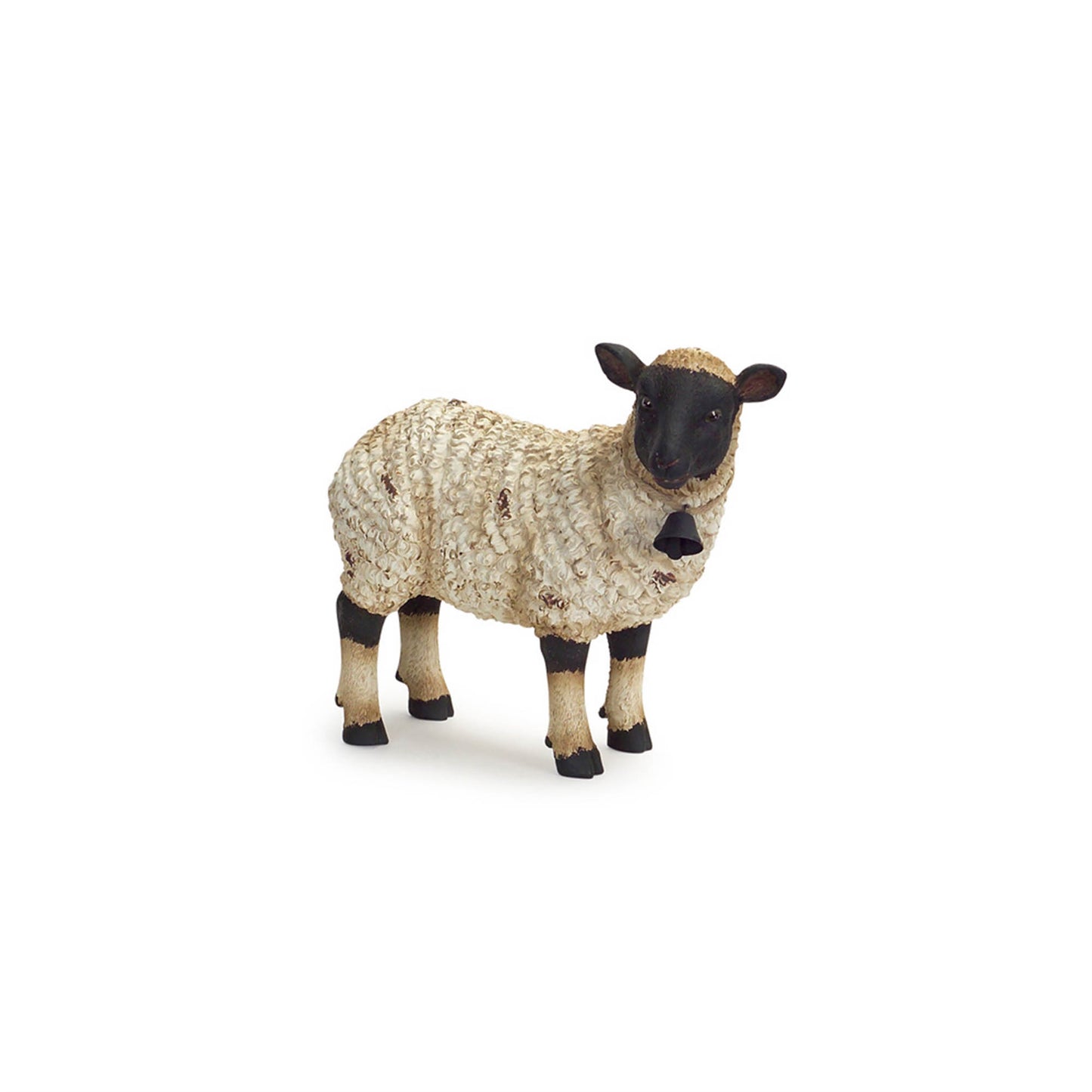 Rustic Sheep Figurine with Bell Accent (Set of 2)