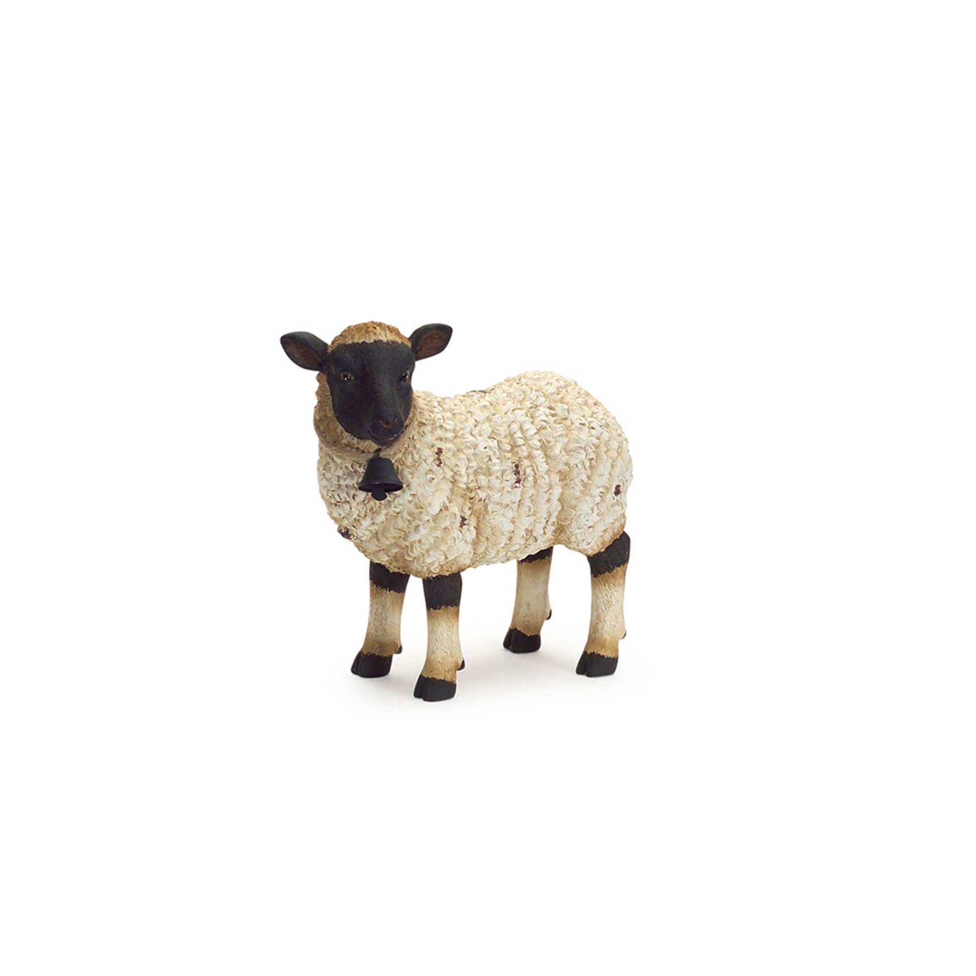Rustic Sheep Figurine with Bell Accent (Set of 2)