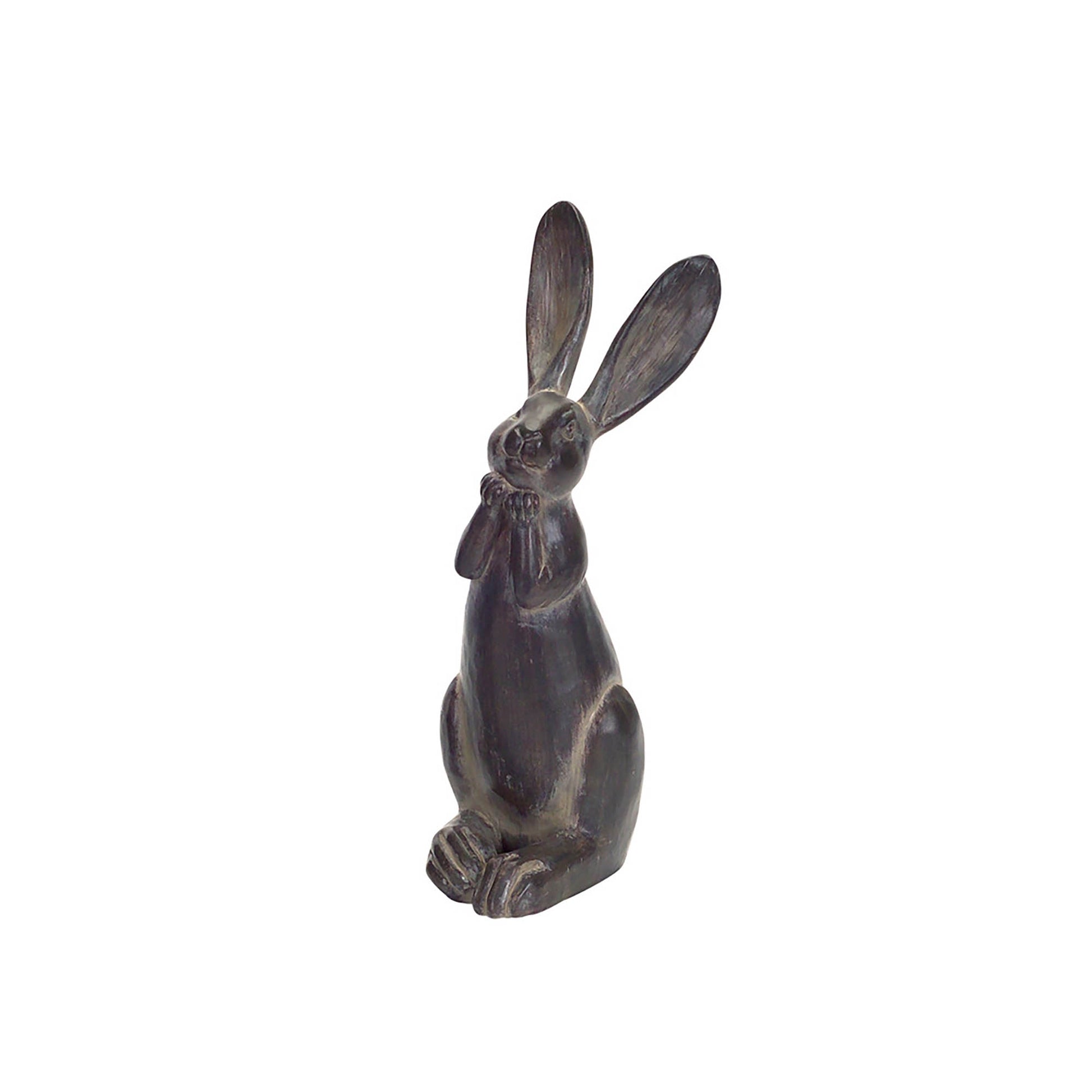 Brown Long Ear Rabbit Statue (Set of 2)