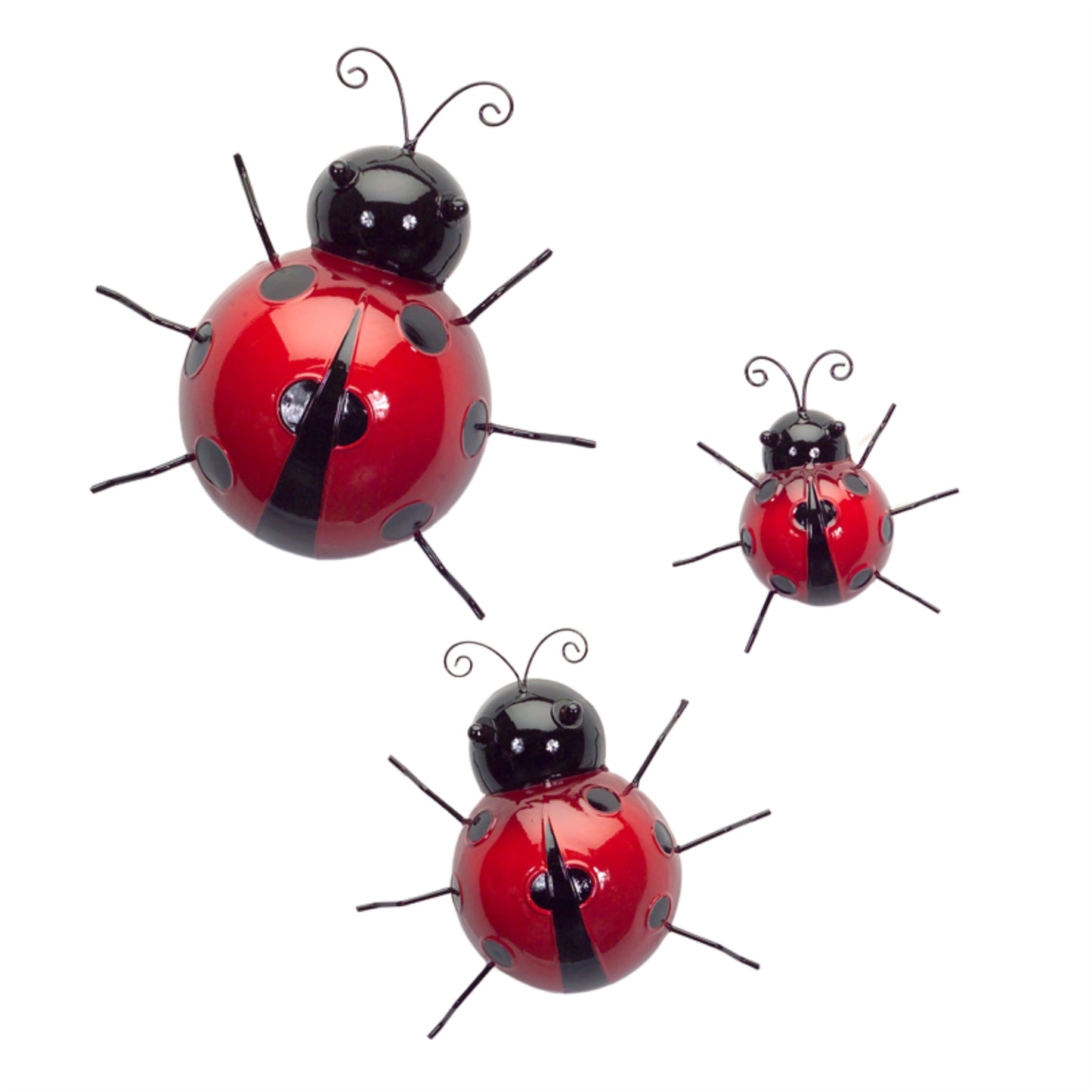 Metal Lady Bug Garden Decor (Set of 6)