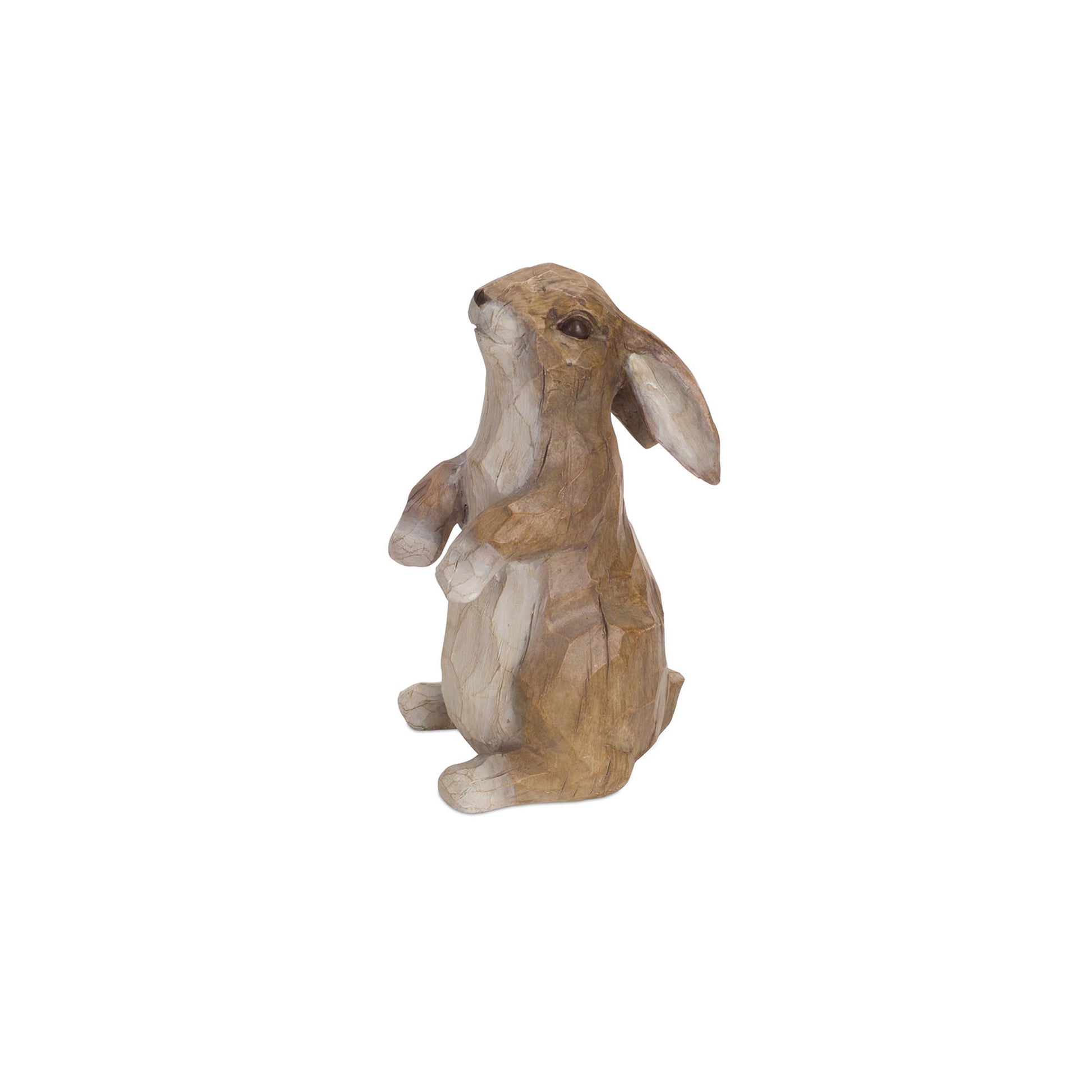 Carved Stone Garden Rabbit Figurine (Set of 2)