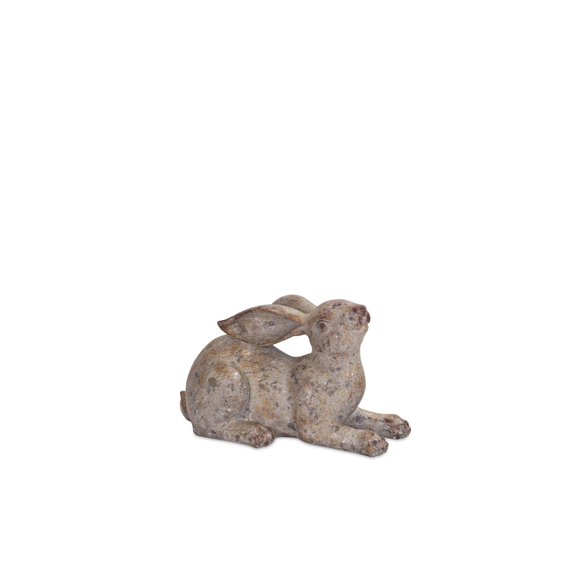 Weathered Stone Garden Rabbit Figurine (Set of 2)
