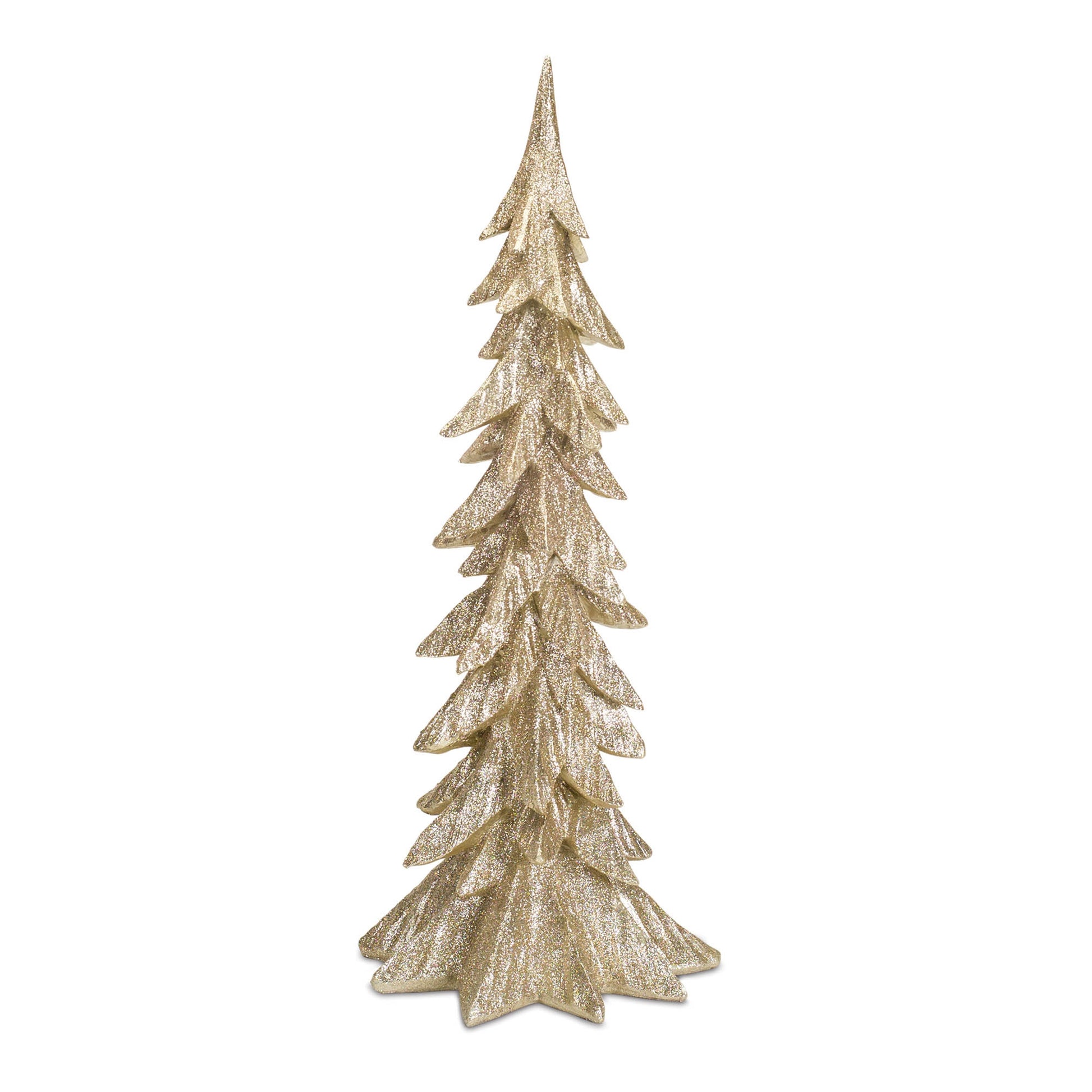 Gold Shimmer Tabletop Holiday Tree (Set of 3)