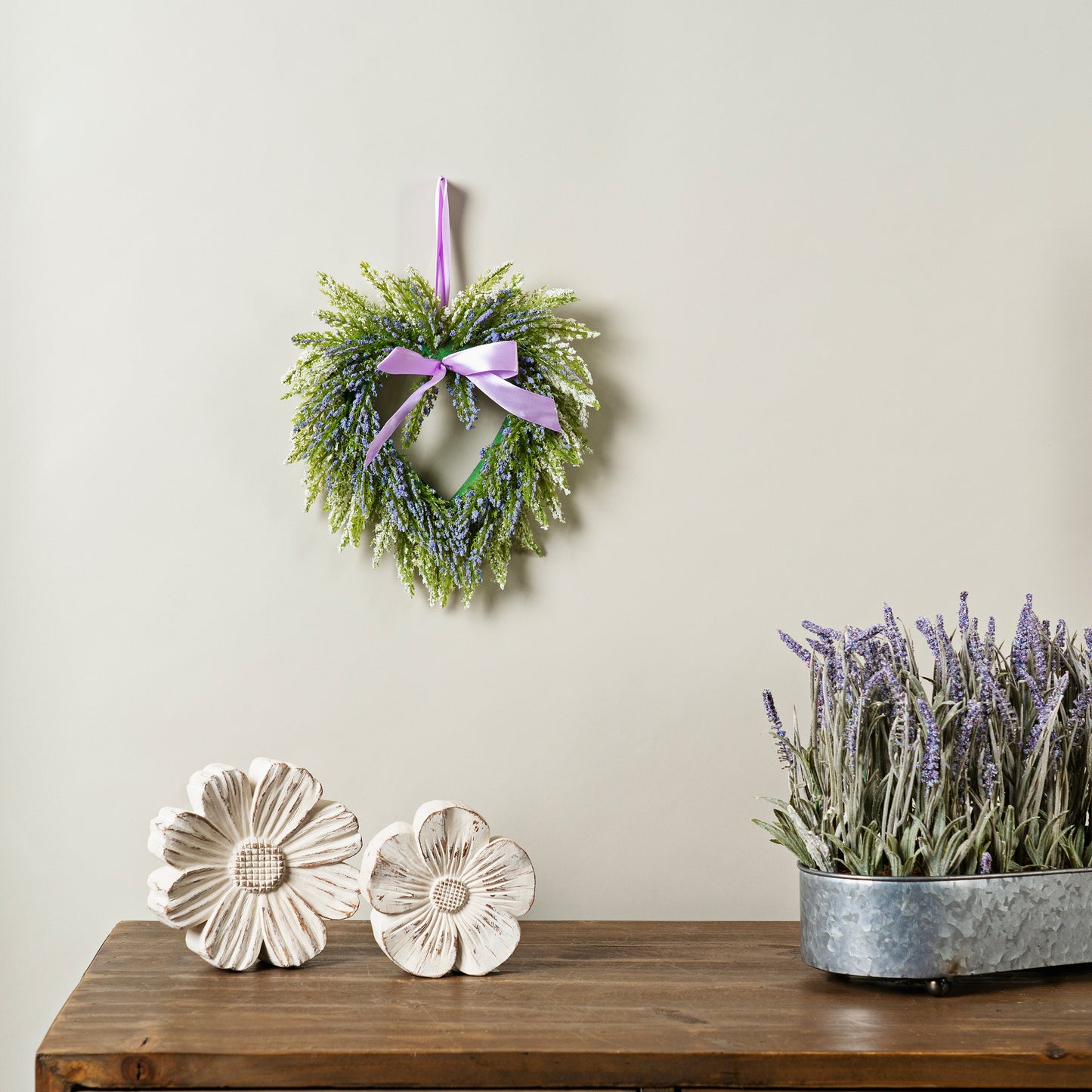 Lavender Twig Heart Wreath (Set of 2)