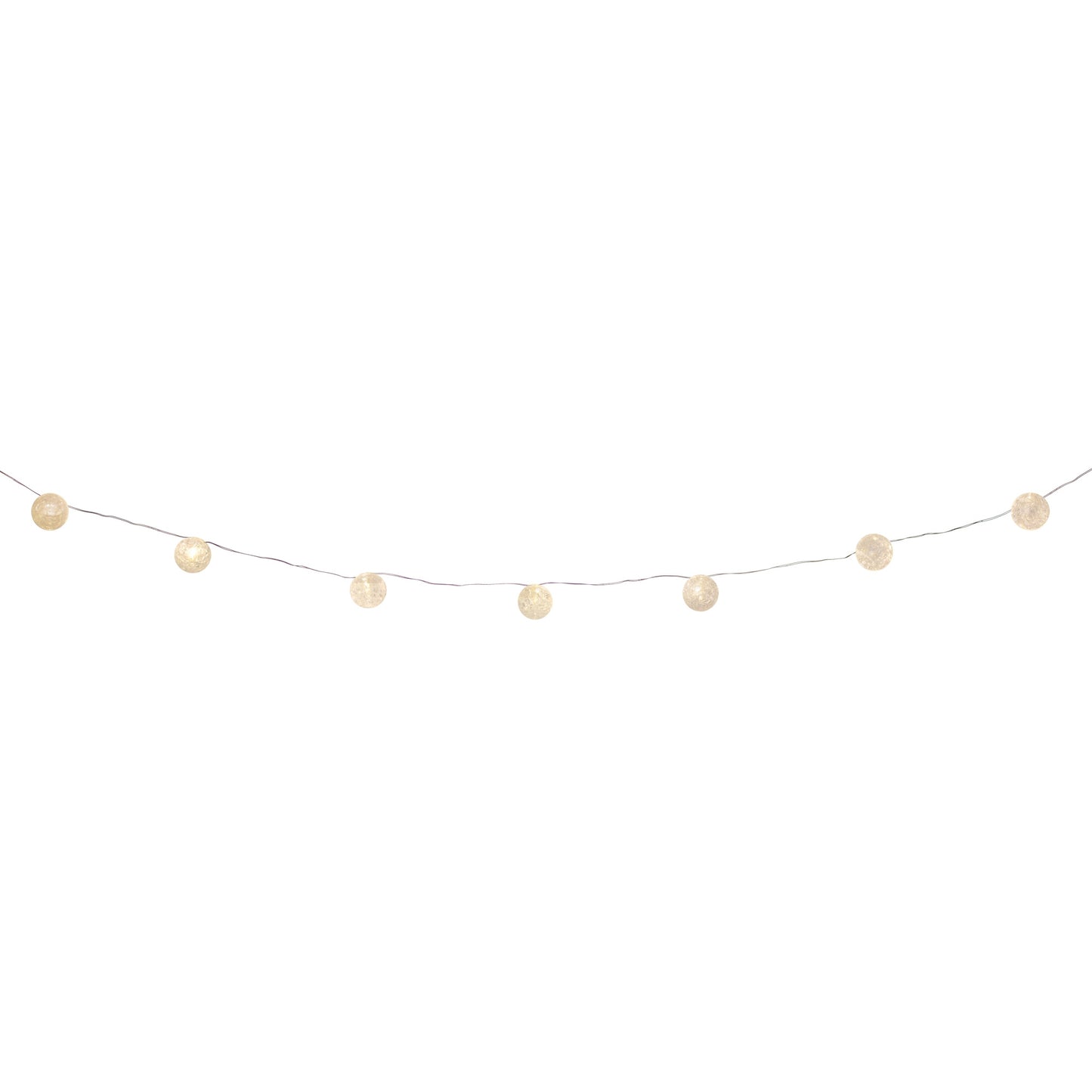 LED Crackle Glass Ball Light String 11'L
