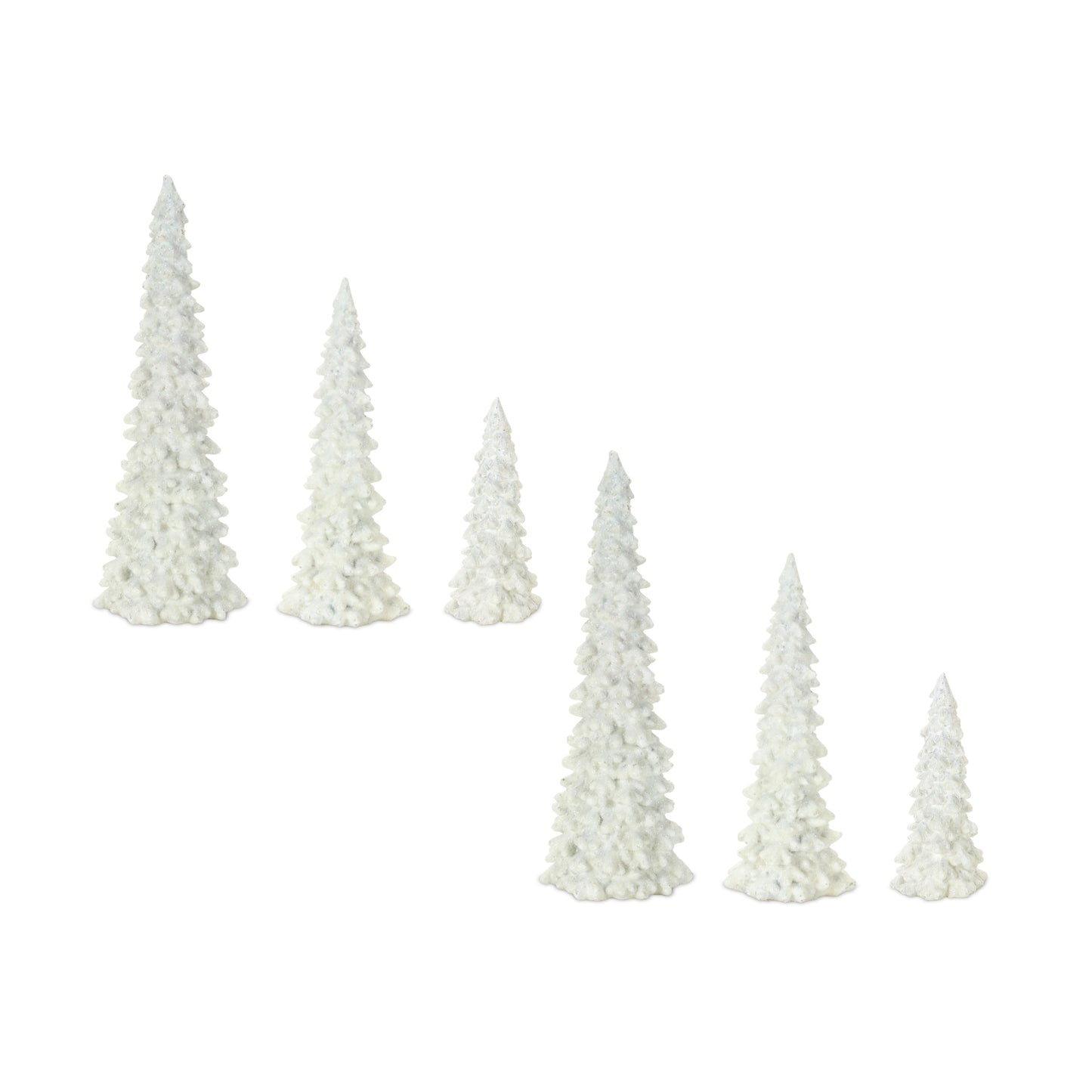 Off-White Tabletop Holiday Tree (Set of 3)