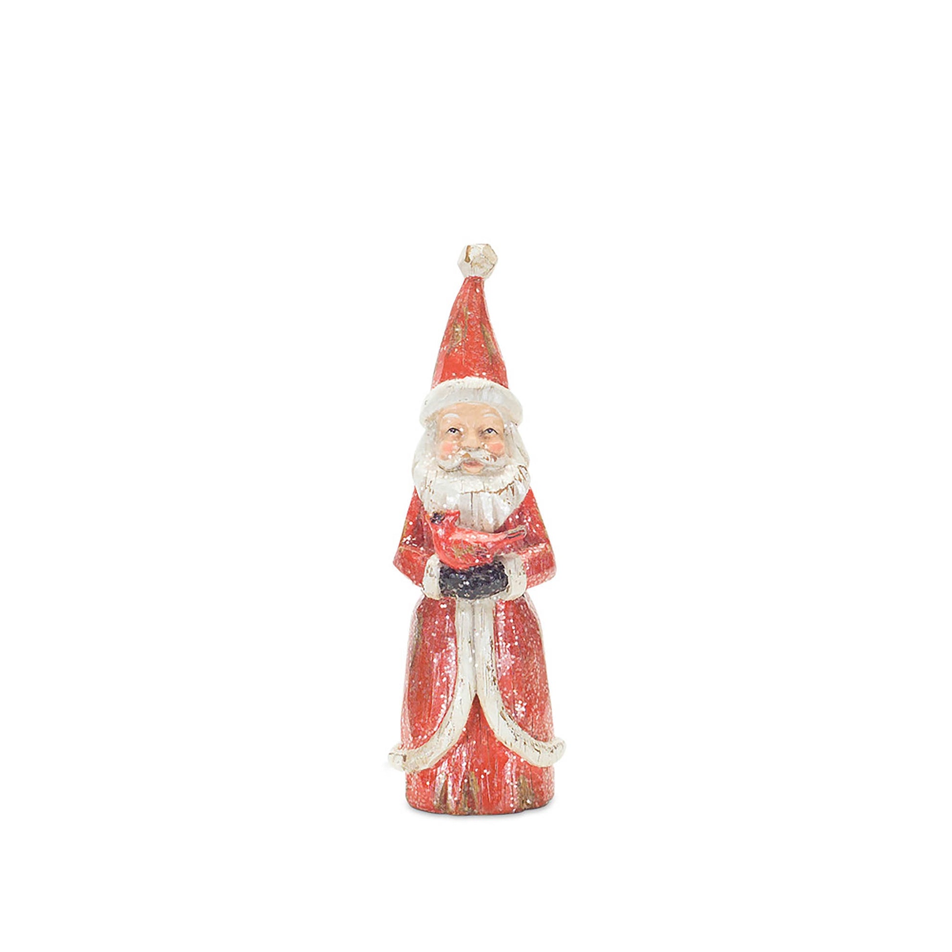 Distressed Wood Design Santa Figruine (Set of 3)