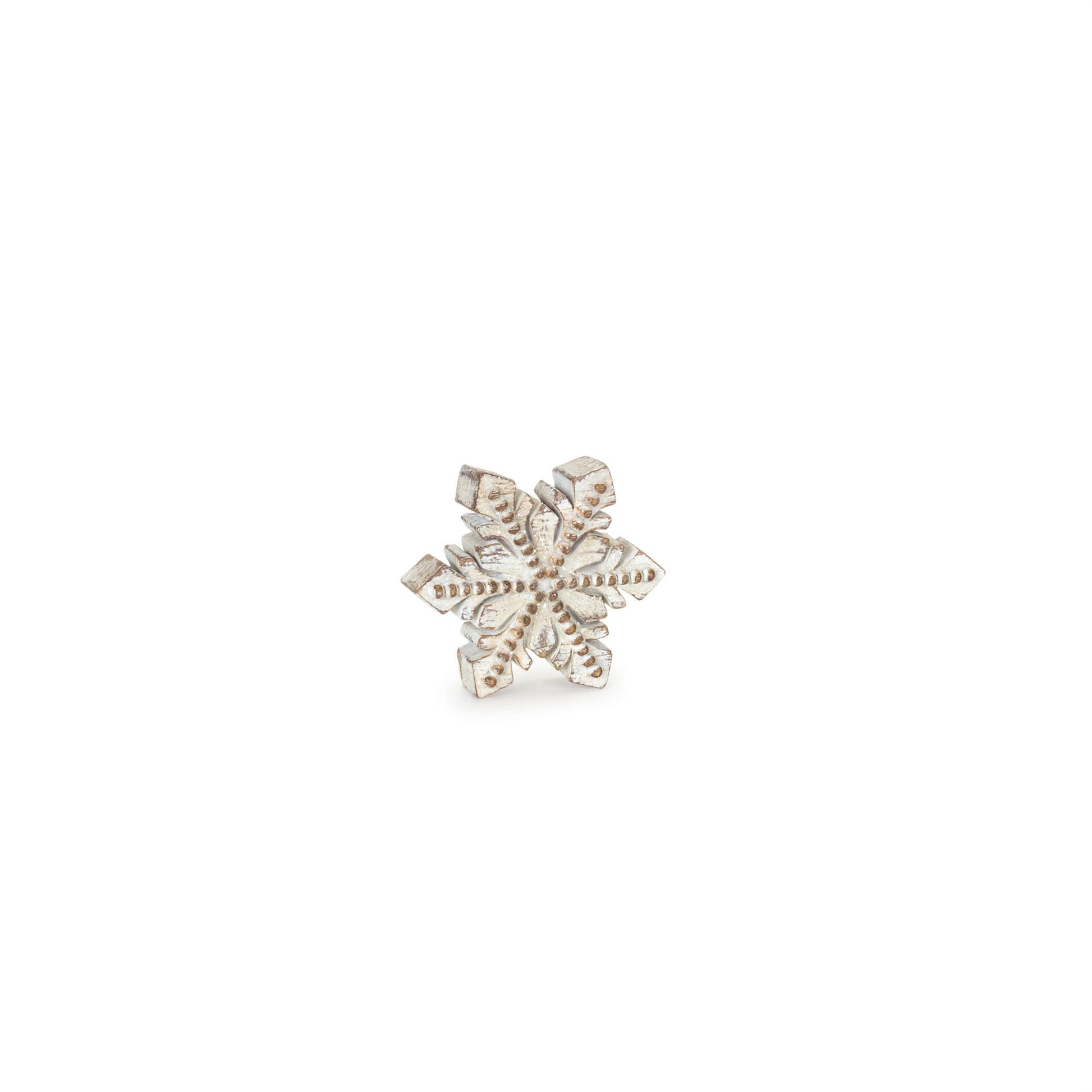 Beaded Wood Design Snowflake Decor (Set of 3)