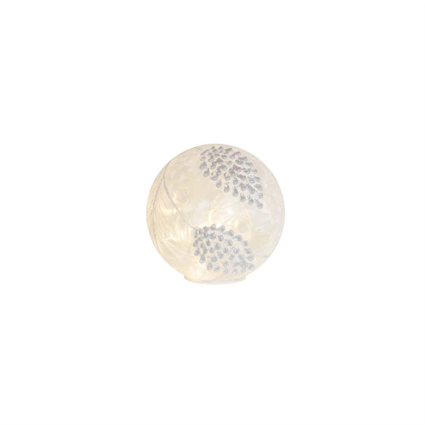 LED Frosted Silver Pinecone Orb (Set of 3)