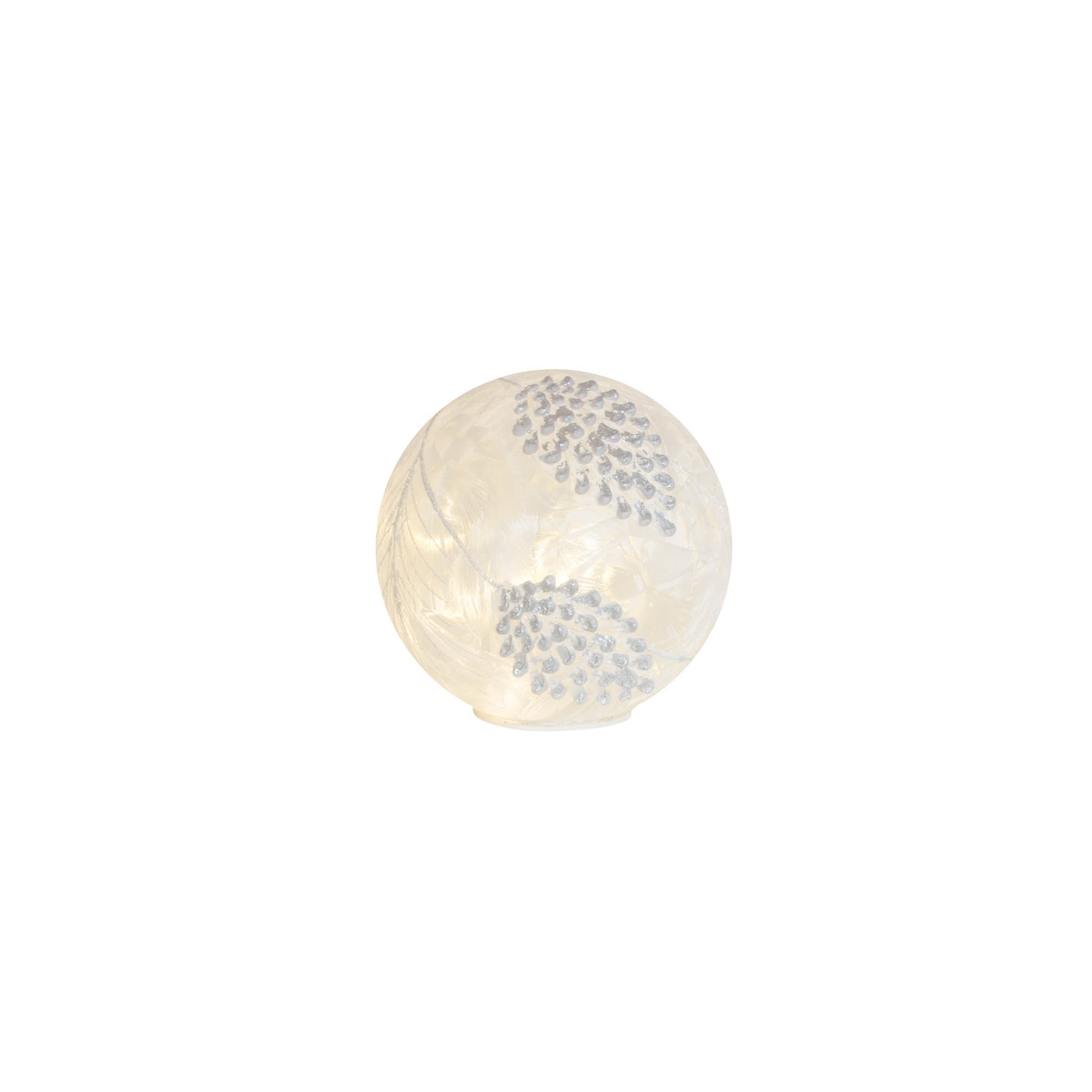 LED Frosted Silver Pinecone Orb (Set of 3)