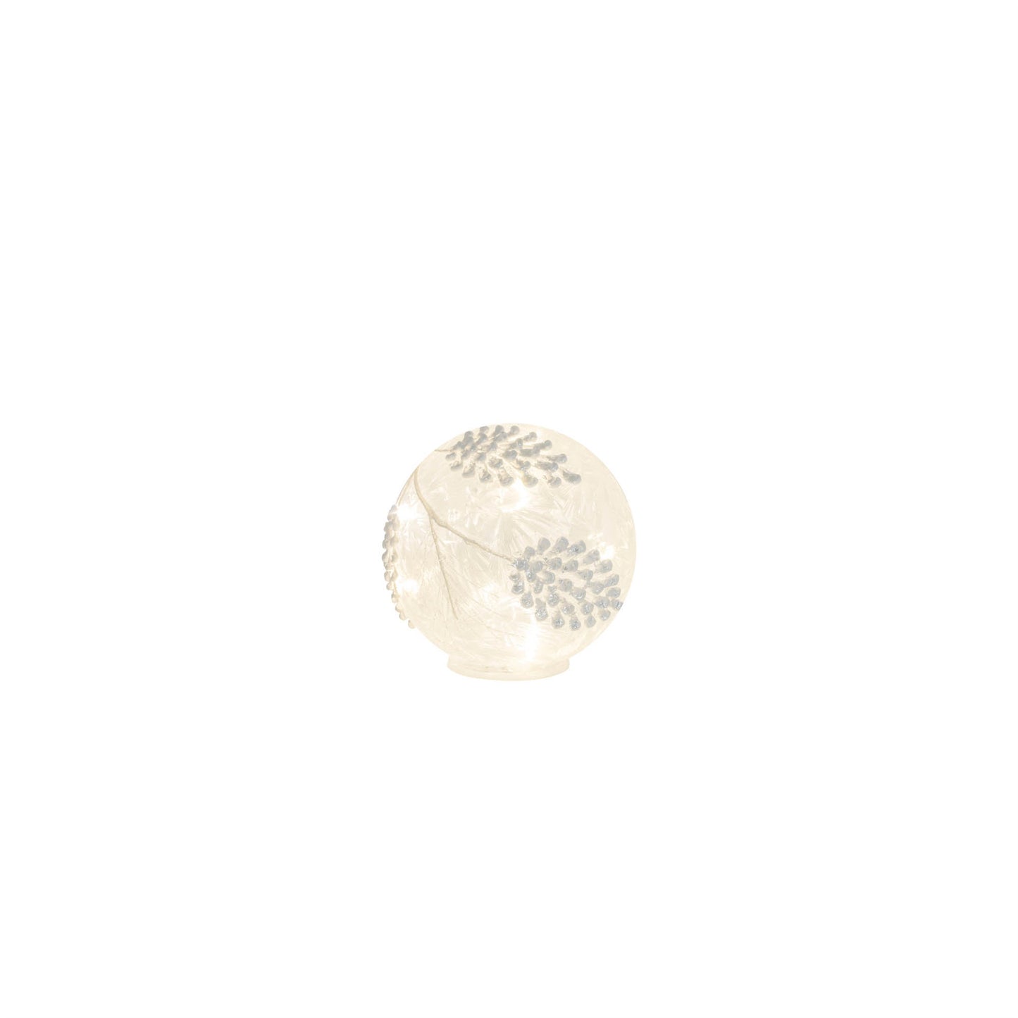 LED Frosted Silver Pinecone Orb (Set of 3)