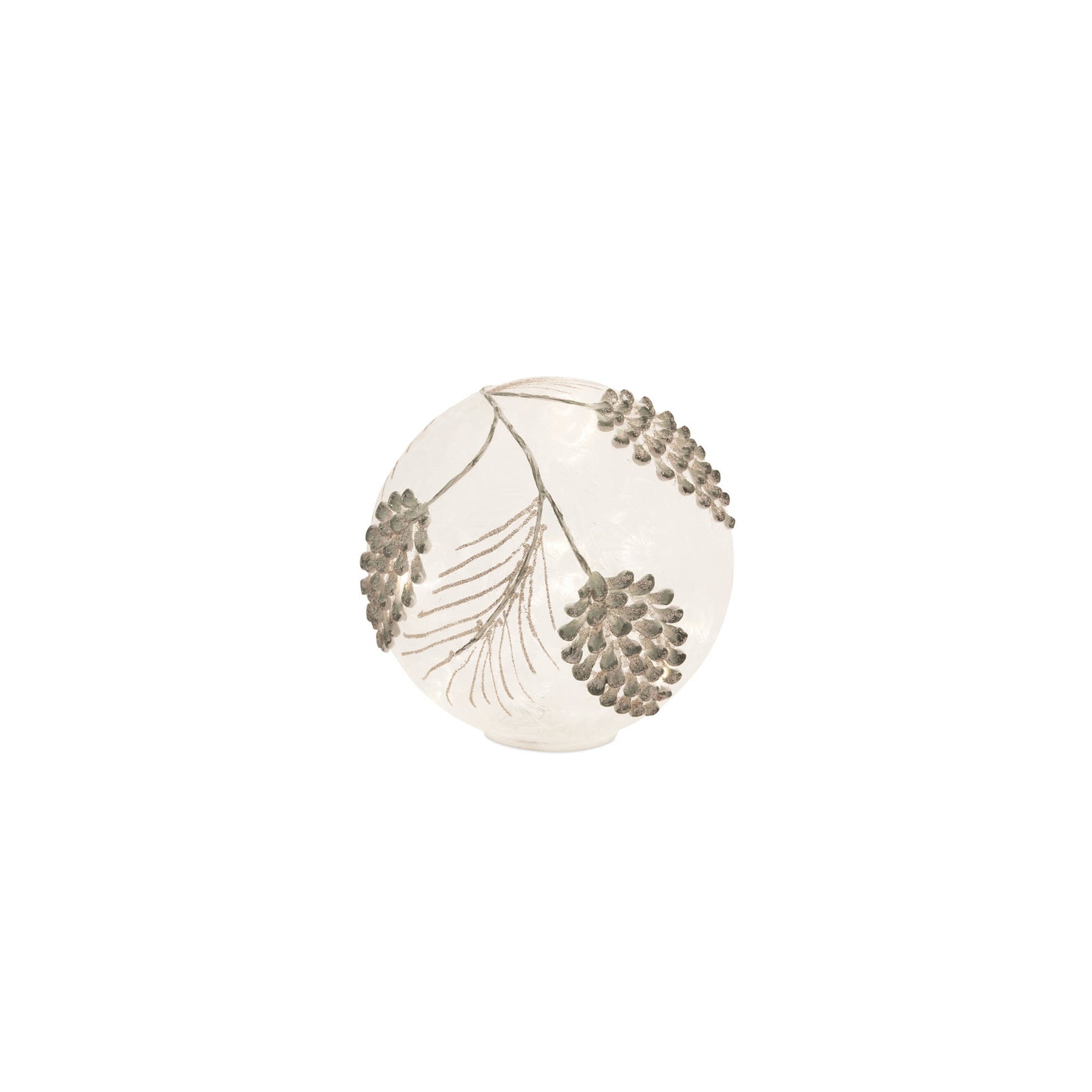 LED Frosted Gold Pinecone Orb (Set of 3)