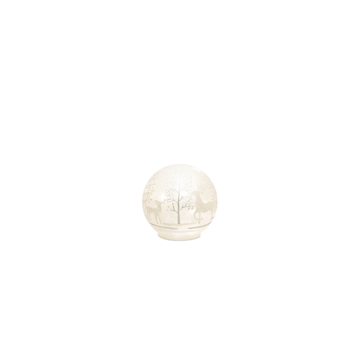 LED Frosted Glass Woodland Deer Orb (Set of 3)