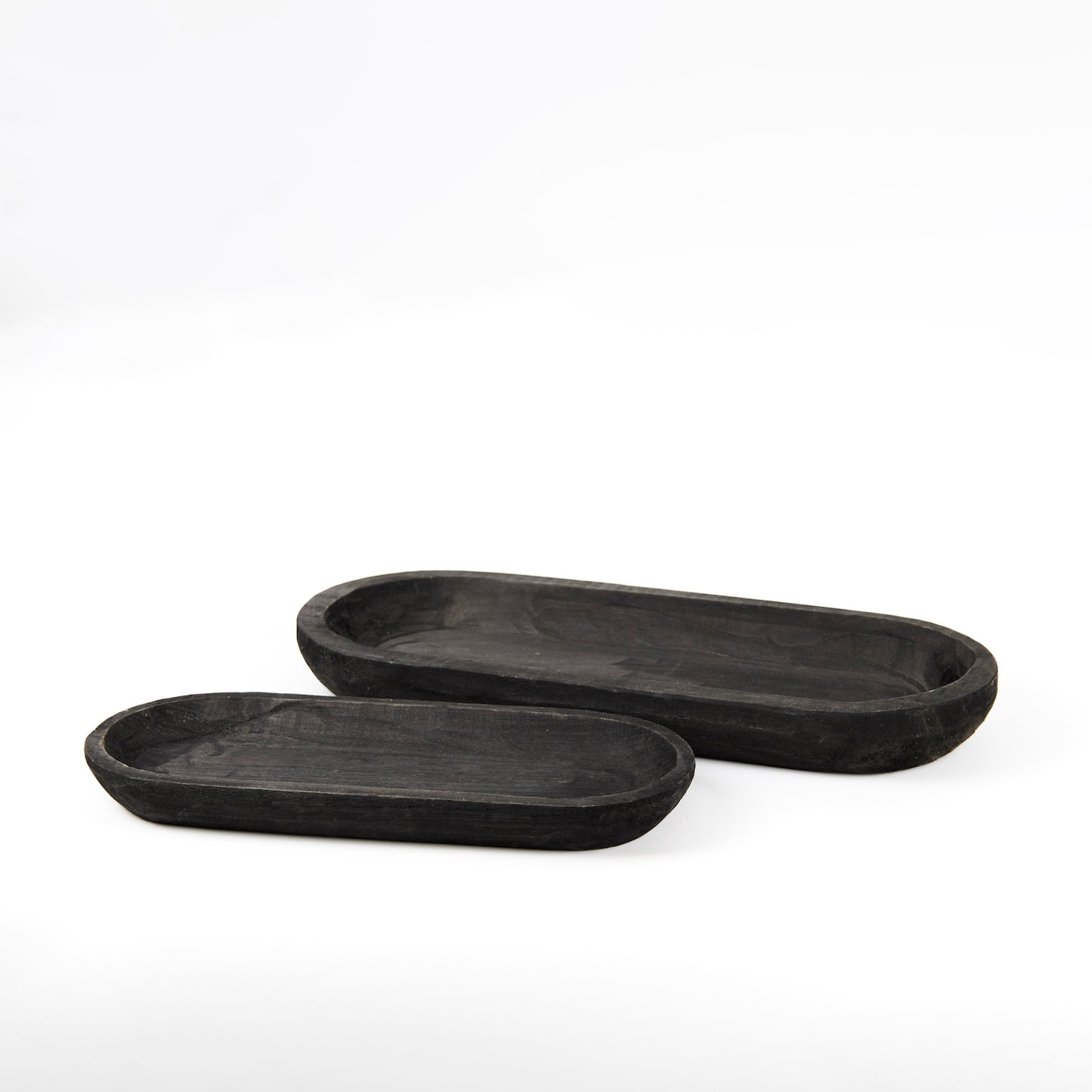 Wooden Dough Bowl Design Tray (Set of 2)