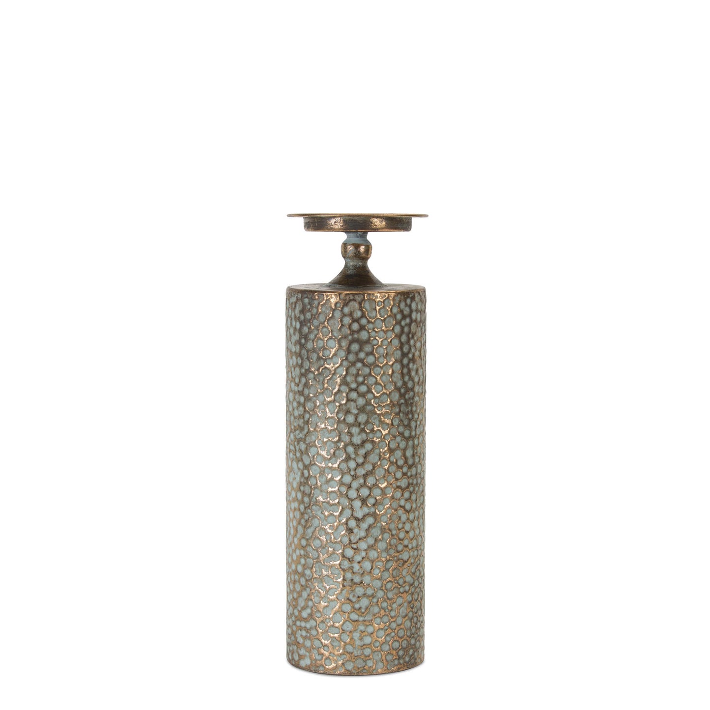 Hammered Bronze Metal Candle Holder (Set of 3)
