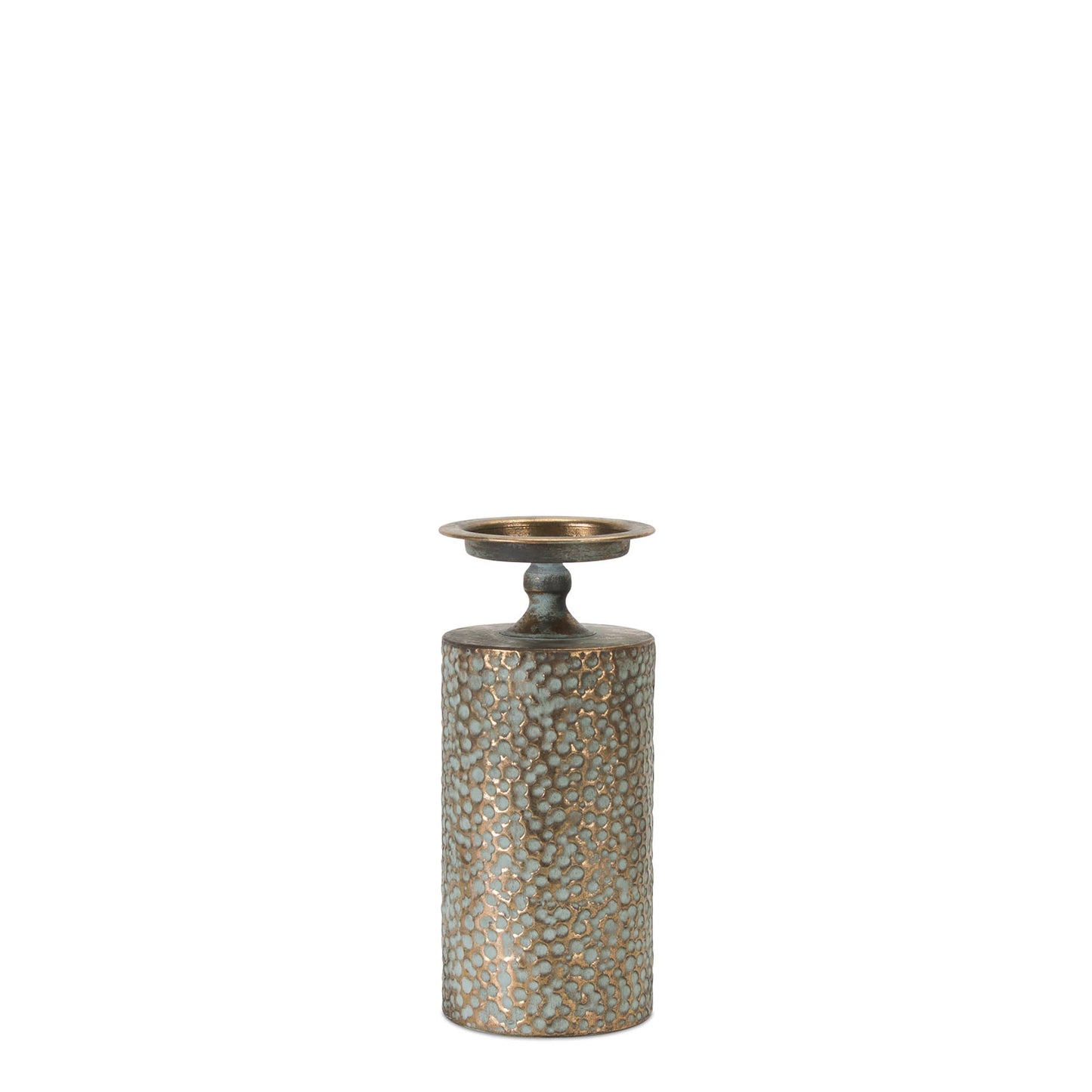Hammered Bronze Metal Candle Holder (Set of 3)