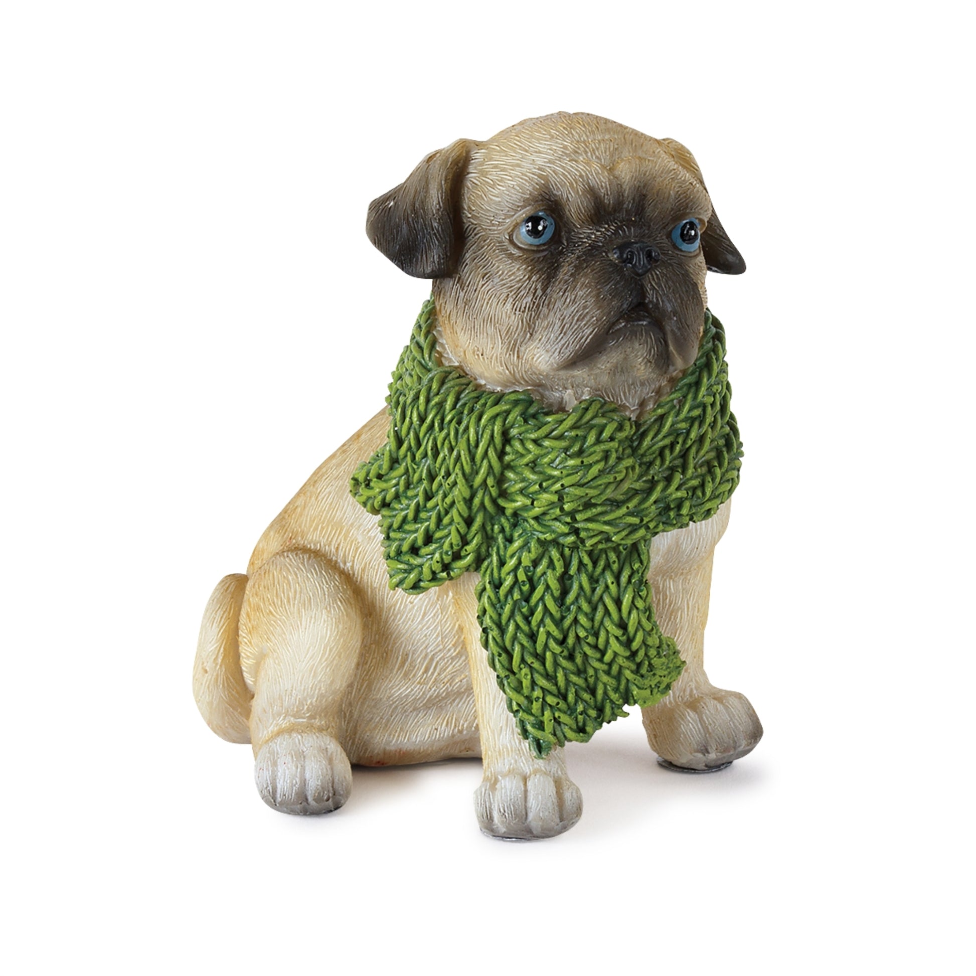 Winter Dog Figurine with Hat and Scarf Accent (Set of 12)