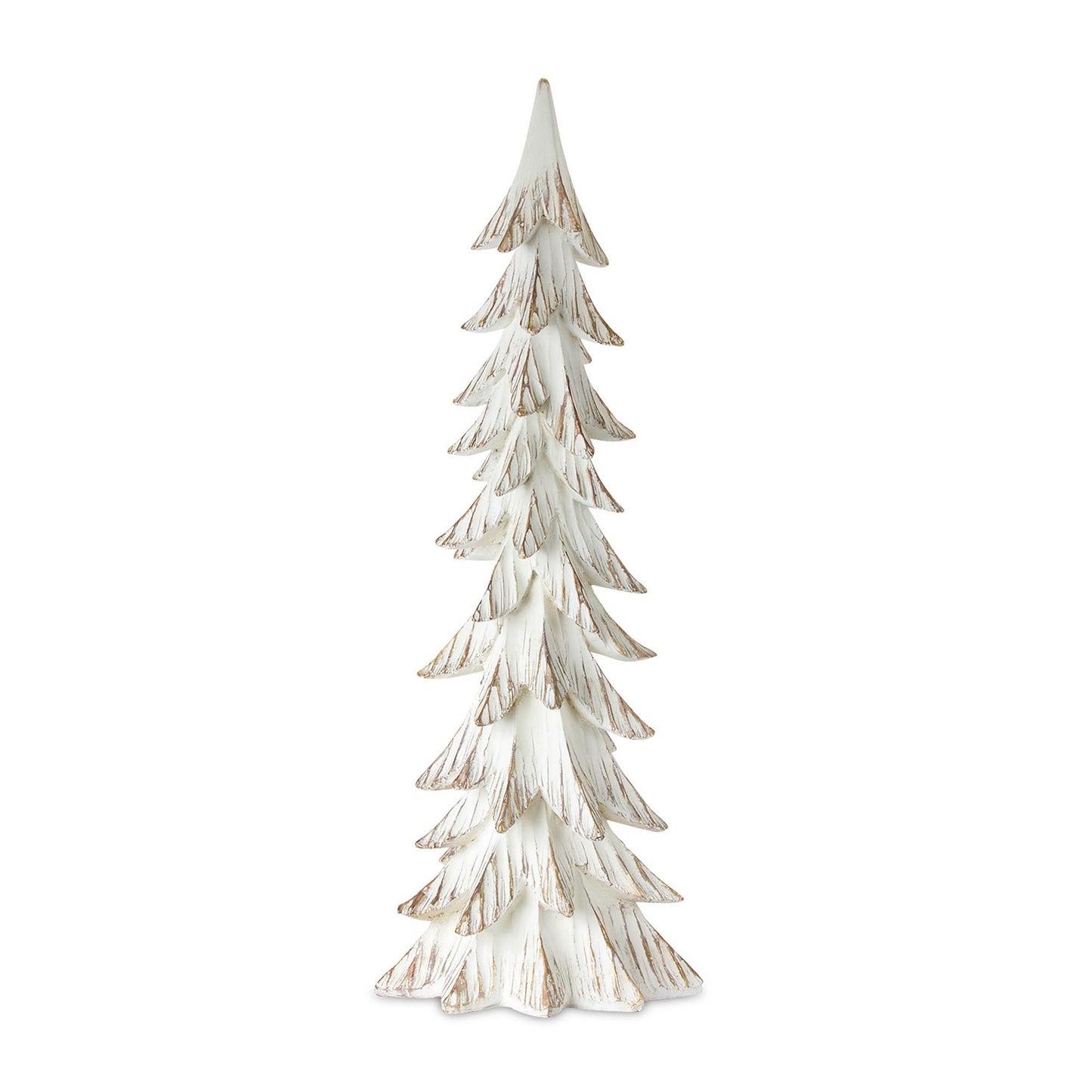 Carved Wood Design Pine Tree Decor (Set of 3)