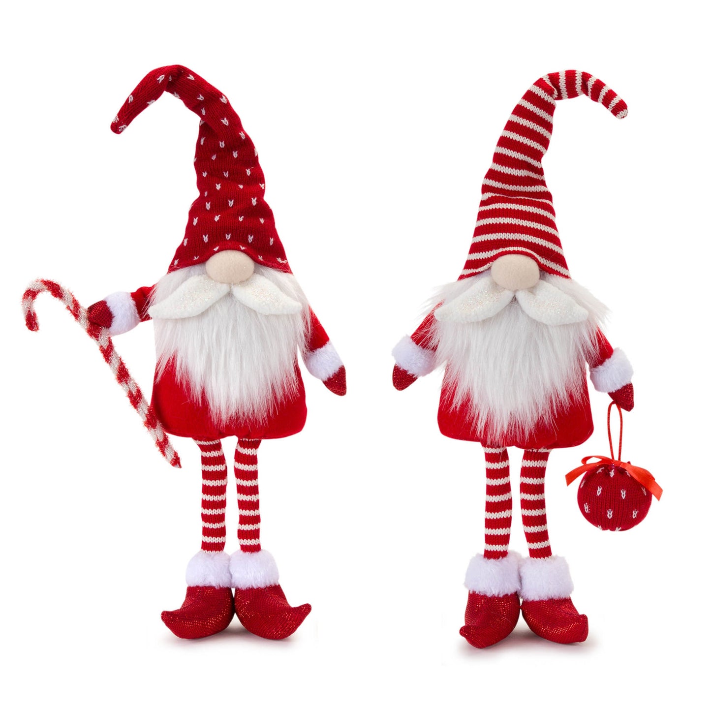 Plush Standing Holiday Elf Gnome Decor (Set of 2)