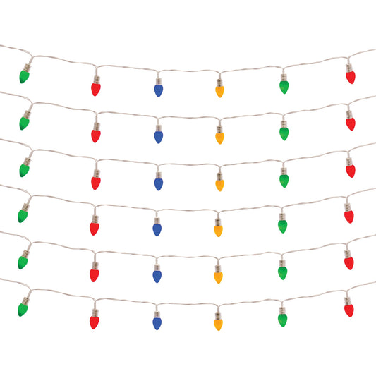 LED Lighted Strand with Classic Bulb Design (Set of 6 Strands)