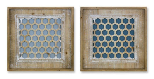 Honeycomb Wall Plaque (Set of 2)