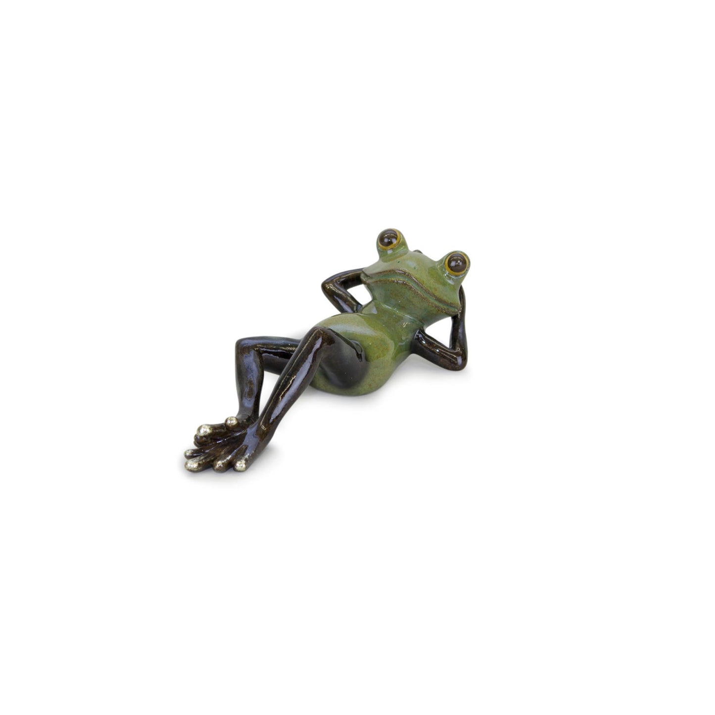 Lounging Garden Frog Figurine (Set of 2)
