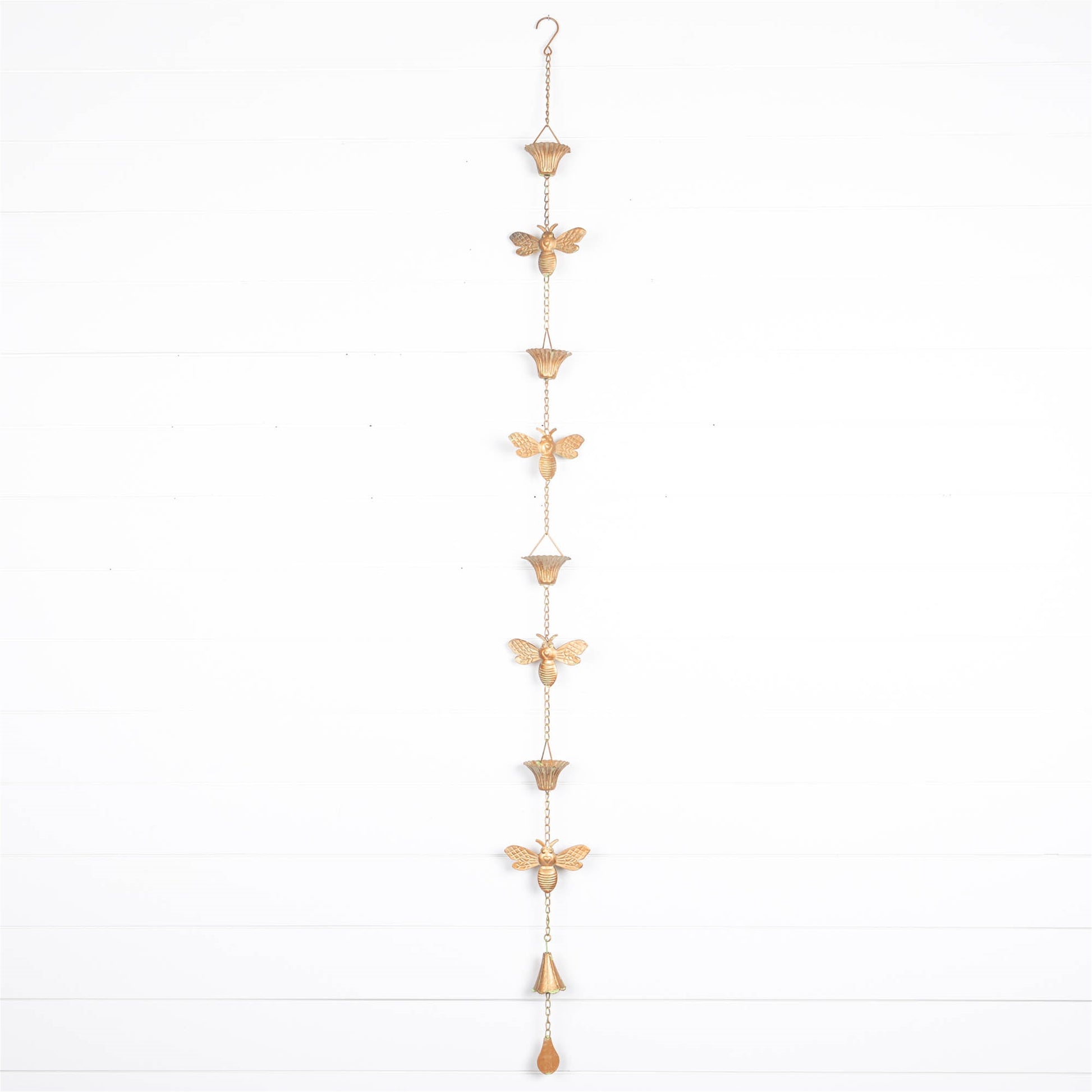 Iron Bumble Bee Rain Chain 61.5"H