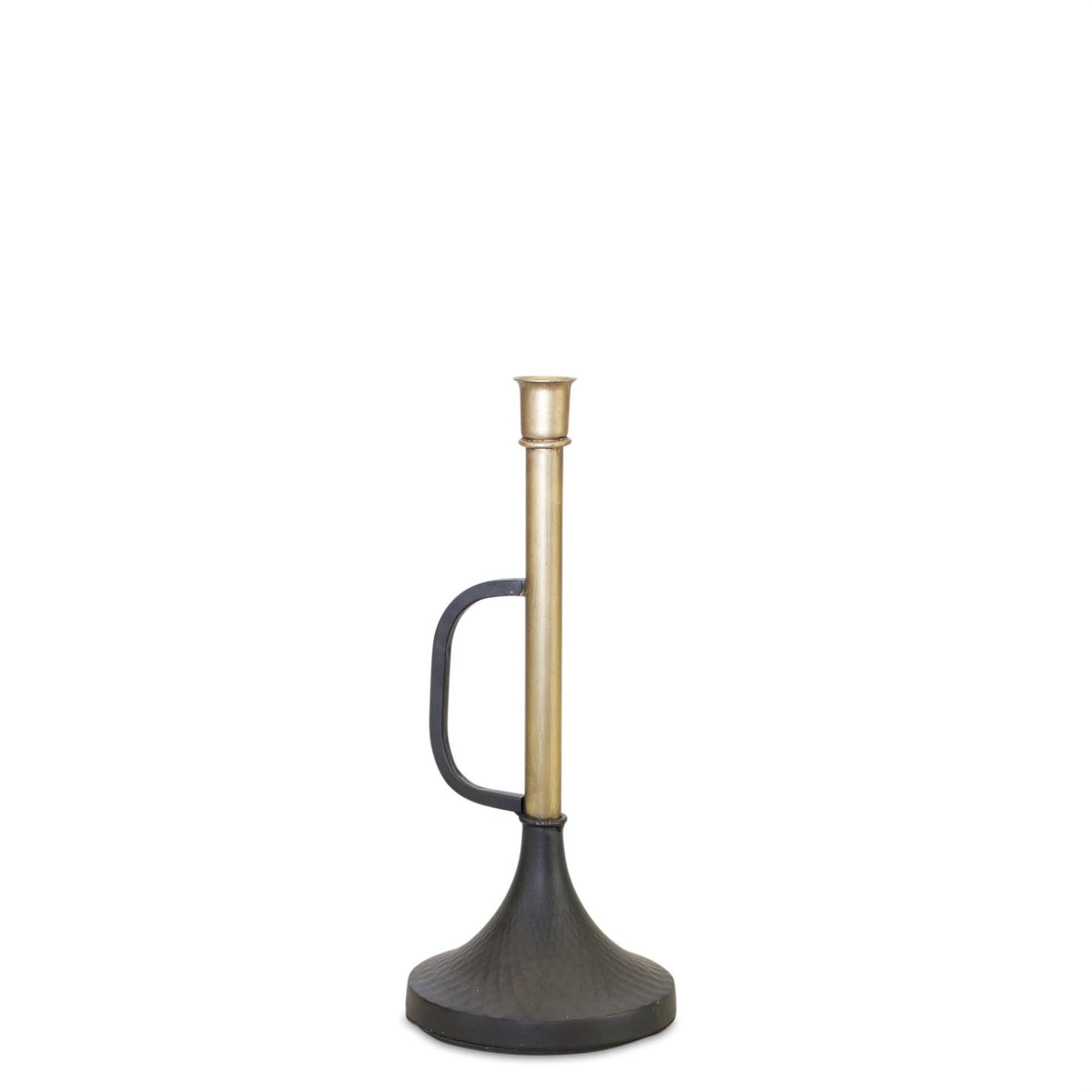 Metal Trumpet Taper Candle Holder (Set of 2)