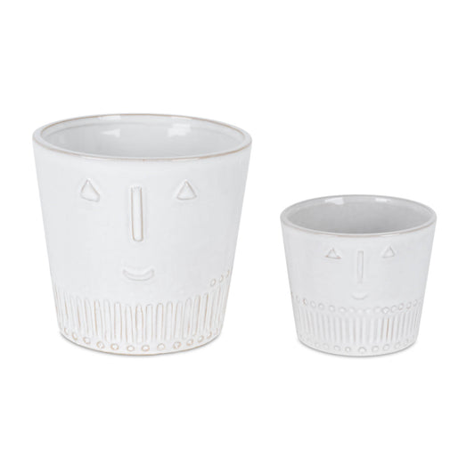 Porcelain Face Planter (Set of 2)