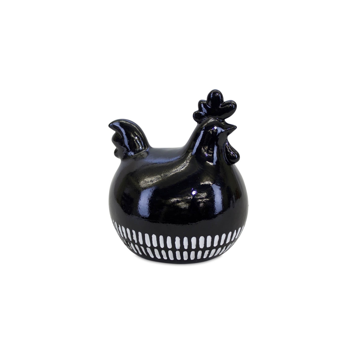 Modern Black and White Chicken Decor (Set of 2)