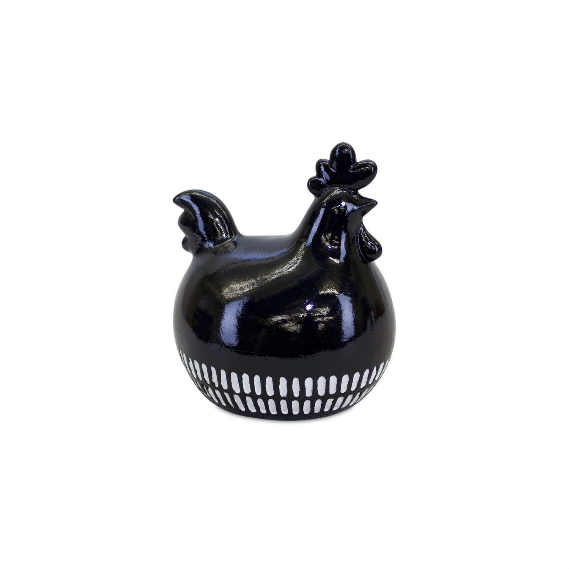 Modern Black and White Chicken Decor (Set of 2)