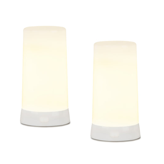 LED White Flickering Light Designer Candle with Remote and Magnet (Set of 2)