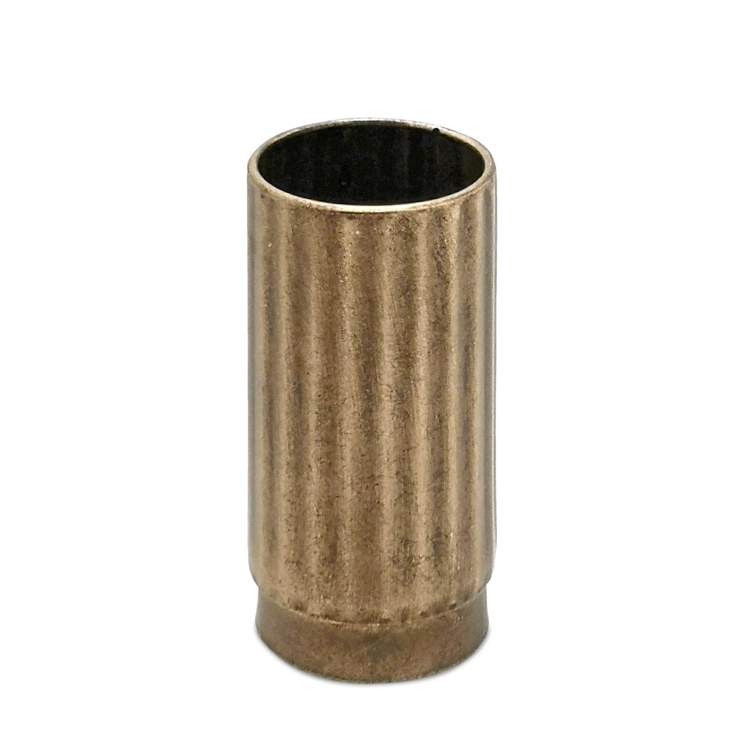 Ribbed Copper Metal Cylinder Vase (Set of 2)
