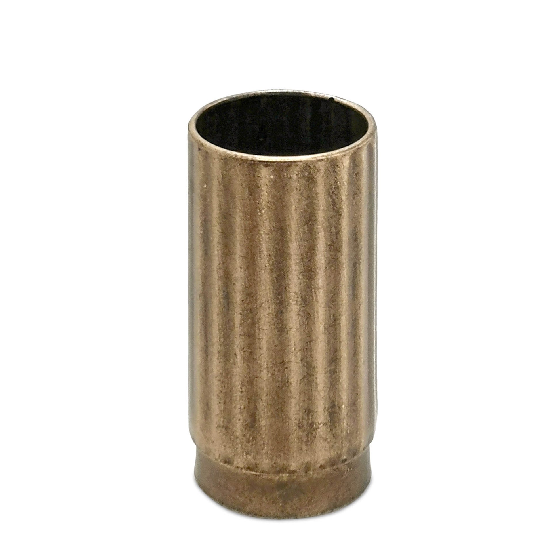 Ribbed Copper Metal Cylinder Vase (Set of 2)