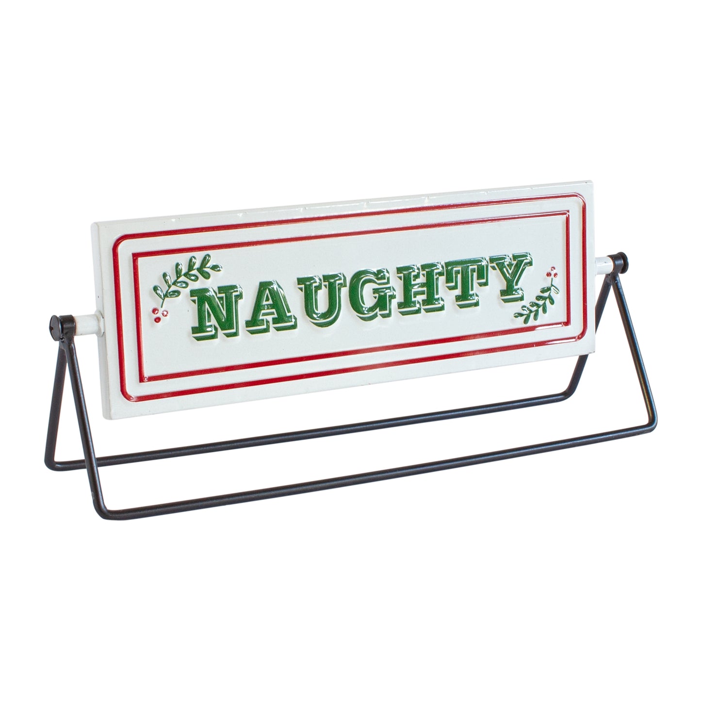 Reversible Christmas Sentiment Metal Table Sign (Set of 2)