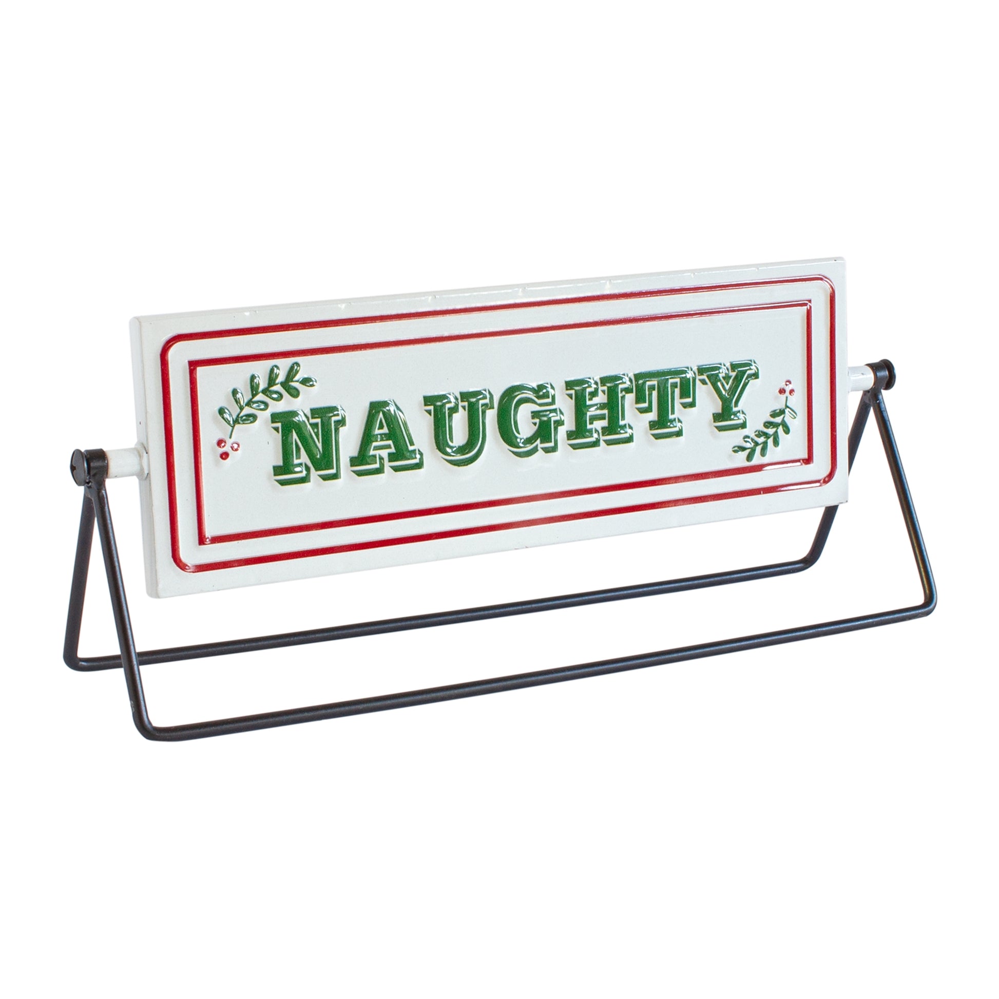 Reversible Christmas Sentiment Metal Table Sign (Set of 2)