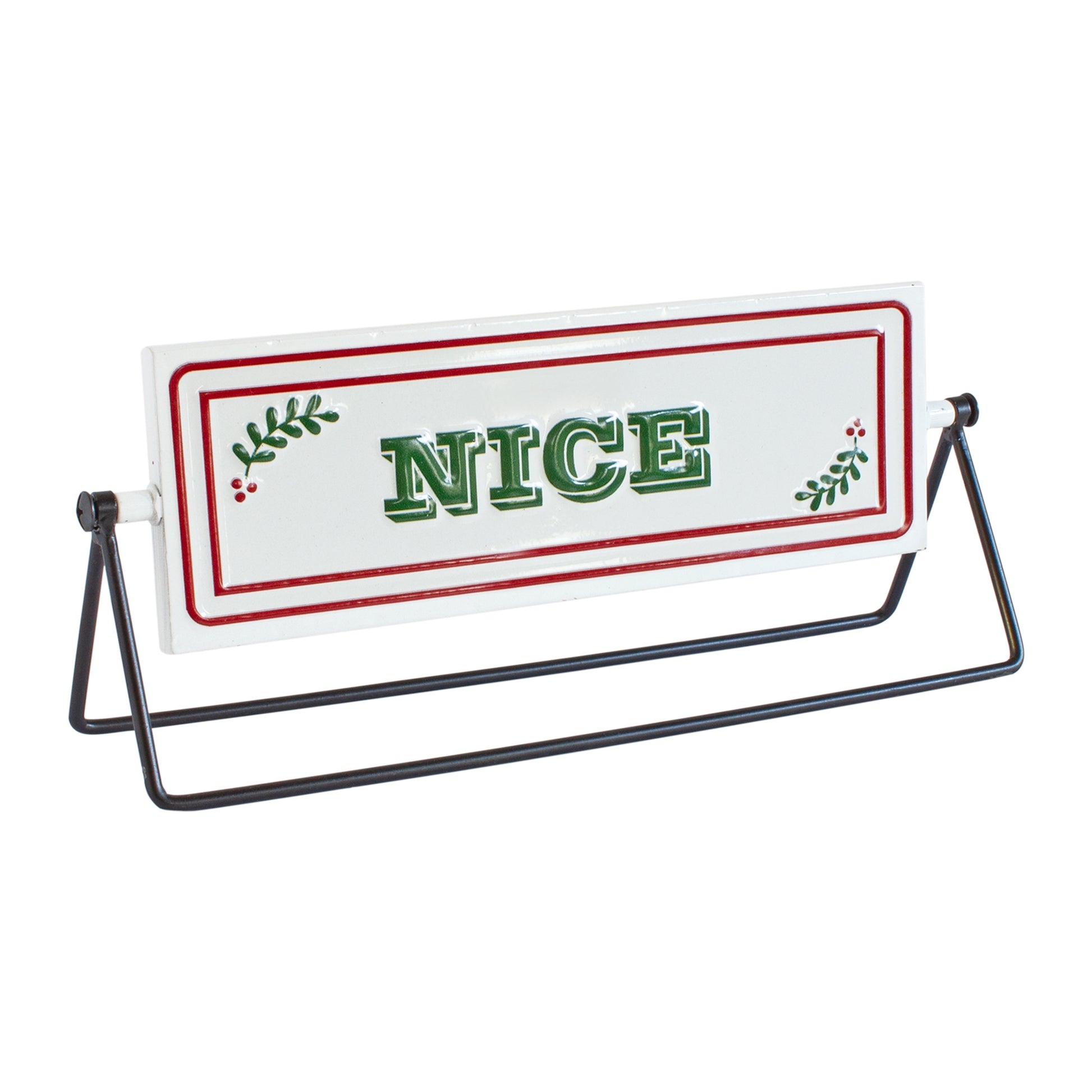 Reversible Christmas Sentiment Metal Table Sign (Set of 2)